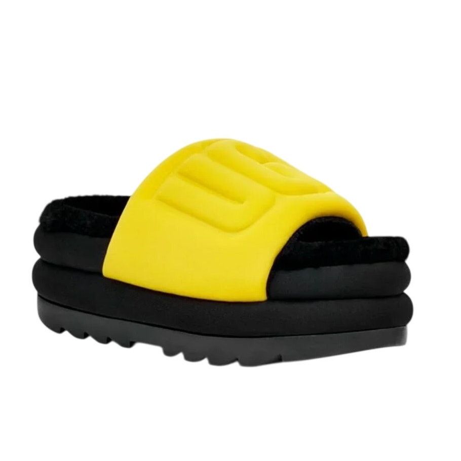 Ugg UGG Maxi Graphic Platform Slides Canary Black Size 9 Size US 7 / IT 37 - 1 Thumbnail