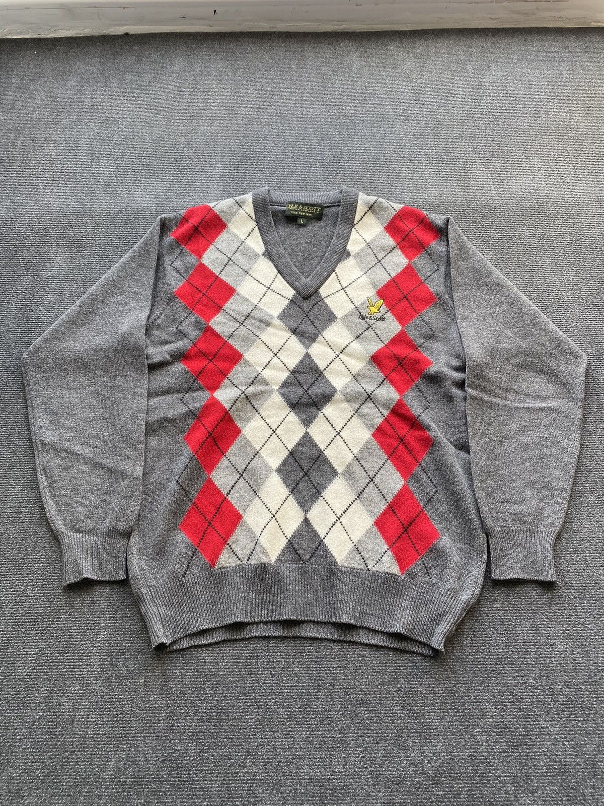 Lyle & Scott 🔥Lyle Scott Scotland New Wool Large V neck sweater Size US L / EU 52-54 / 3 - 1 Thumbnail