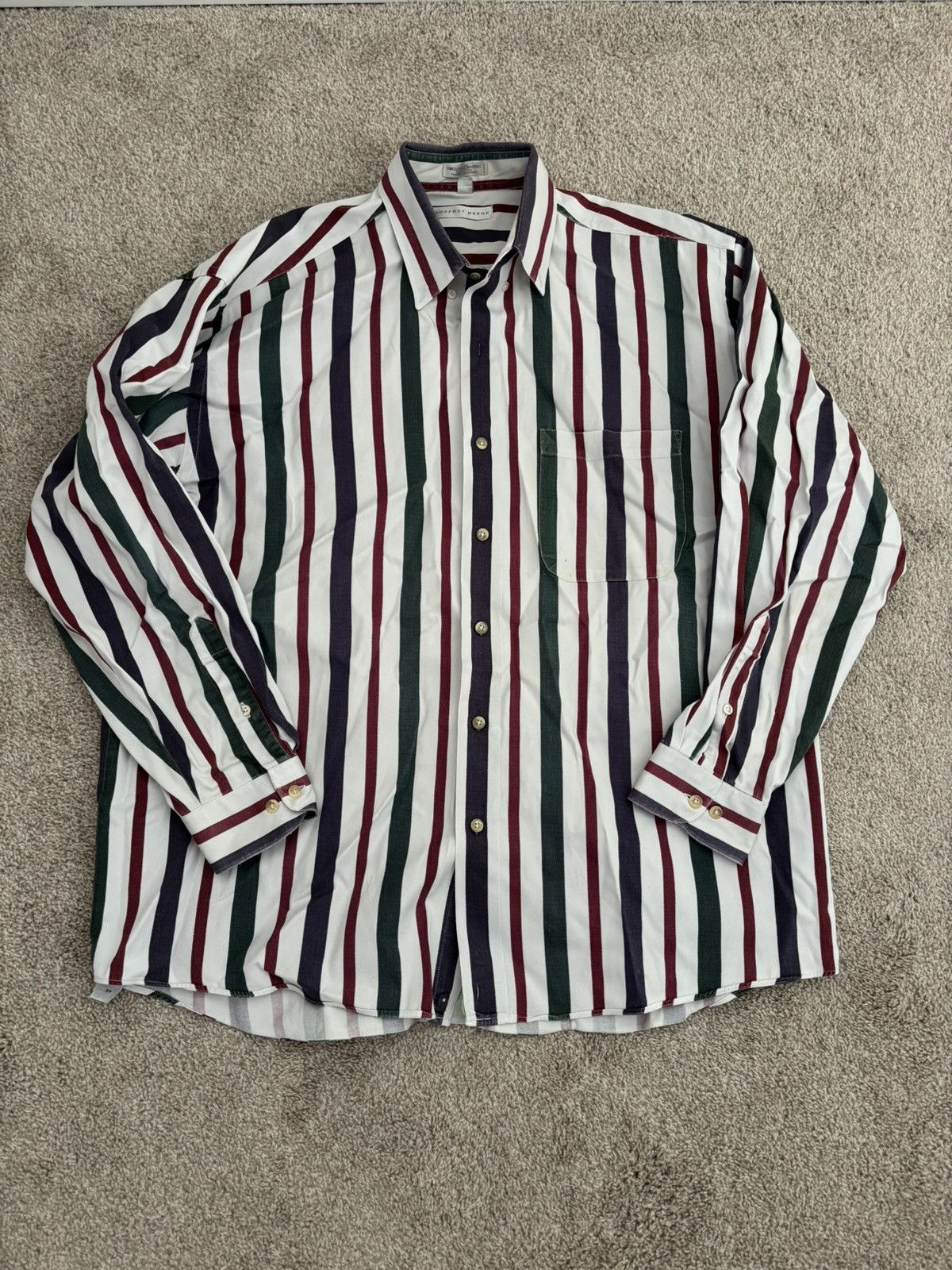 Vintage Vintage Geoffrey Beene Striped Shirt Size US L / EU 52-54 / 3 - 1 Thumbnail
