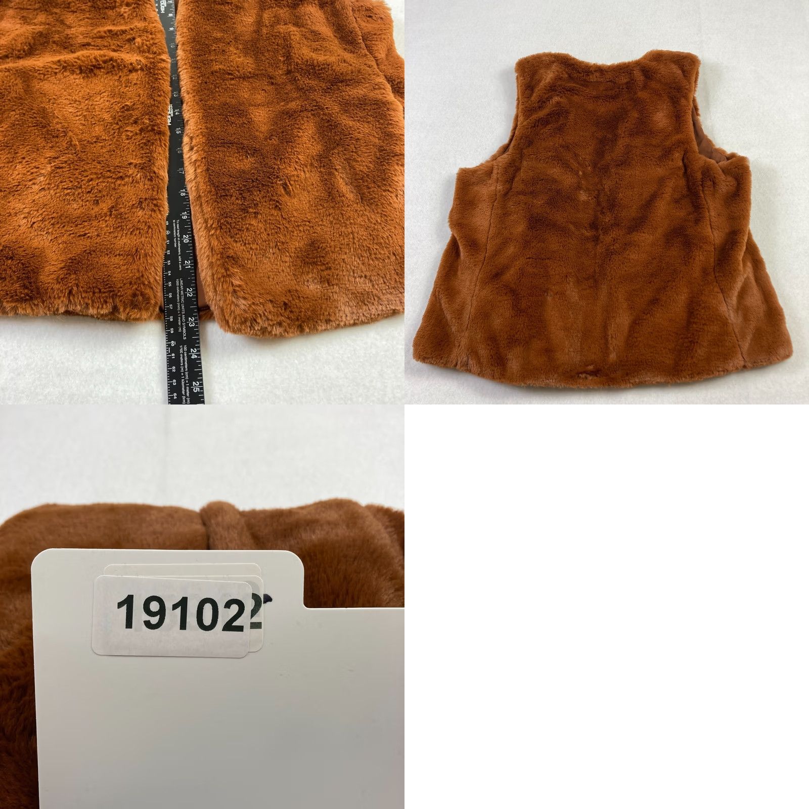 Vintage Stella & Dot Vest Women's Large Brown Fuzzy Soft Open Front Shearling Size L / US 10 / IT 46 - 8 Thumbnail