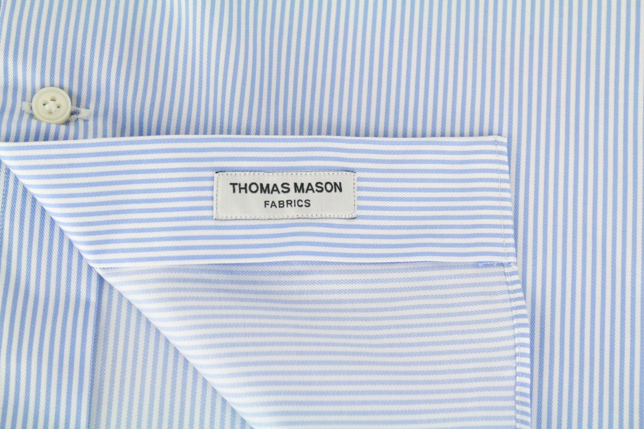 Suitsupply ~S Slim Blue Cotton Striped Cutaway 72842 Size US S / EU 44-46 / 1 - 5 Thumbnail
