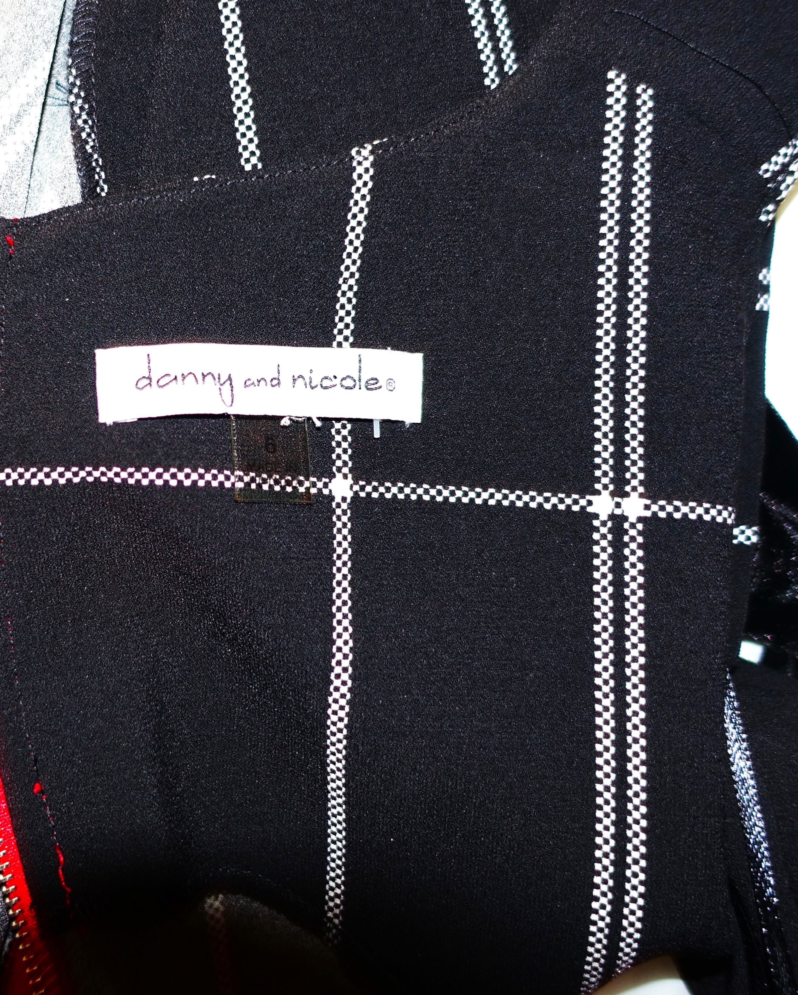 Other Danny & Nicole Black Red Striped Wide Leg jumpsuit 6 Size 28" / US 6 / IT 42 - 8 Thumbnail