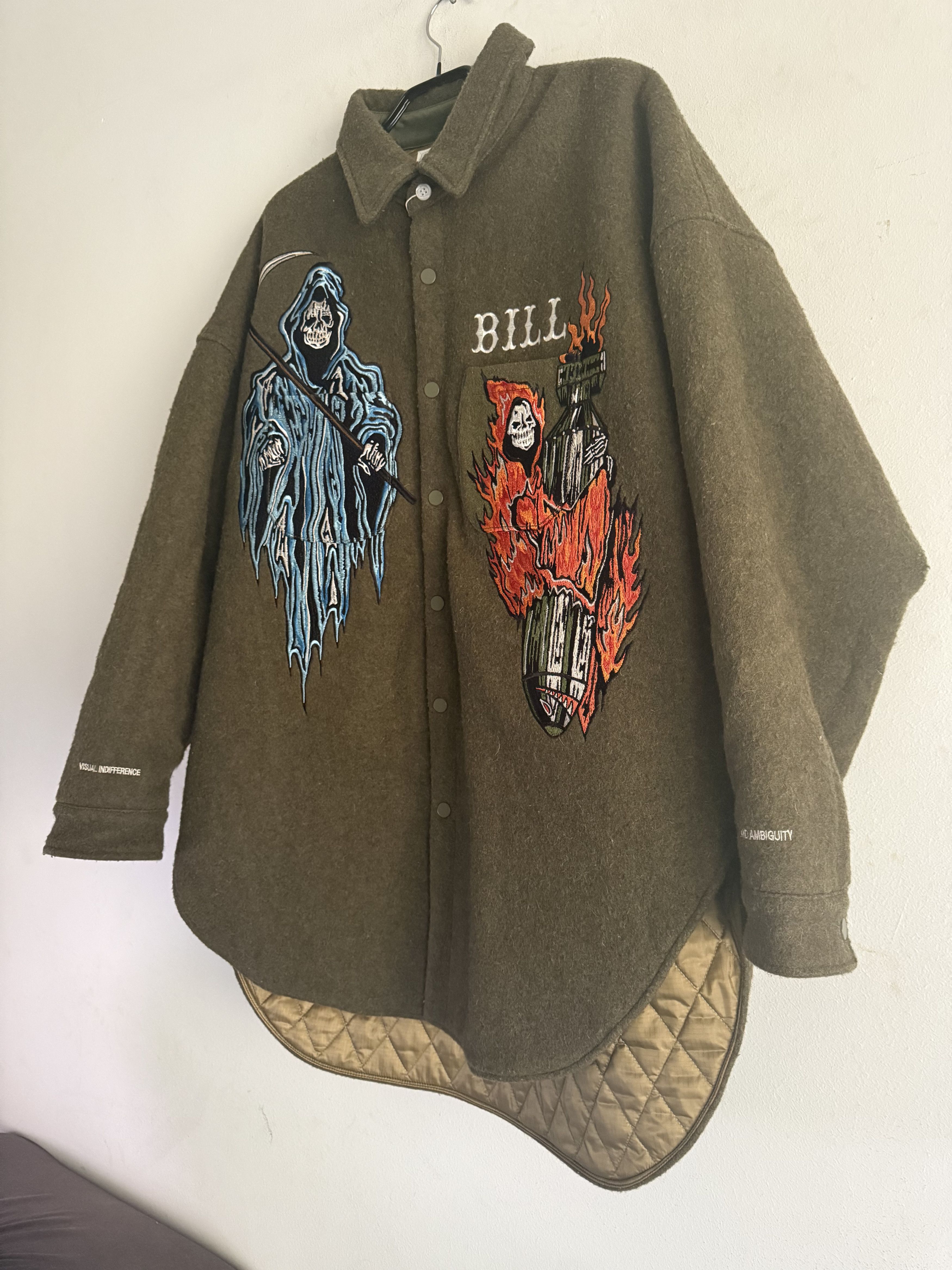 READYMADE Embroidered Boiled Wool Quilted Overshirt Size US M / EU 48-50 / 2 - 5 Thumbnail