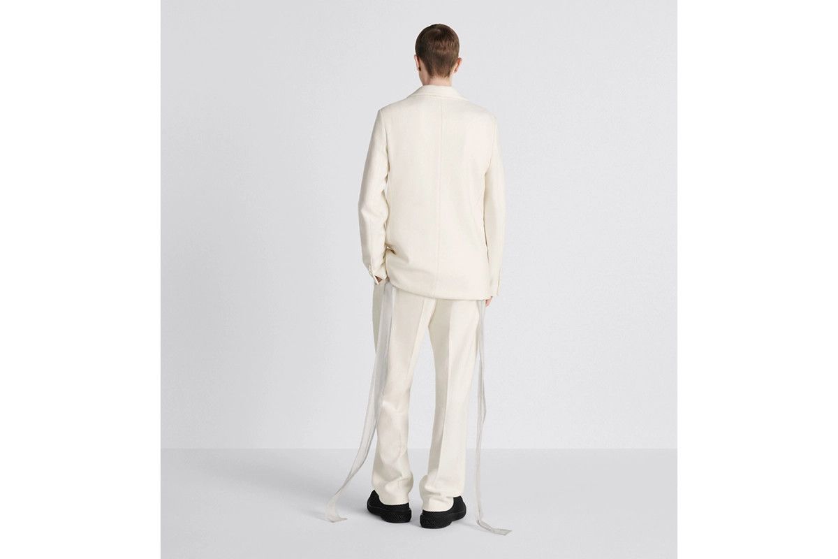 Dior o1bcso1str1124 Pleated Pants in Ecru Virgin Size US 26 / EU 42 - 6 Thumbnail