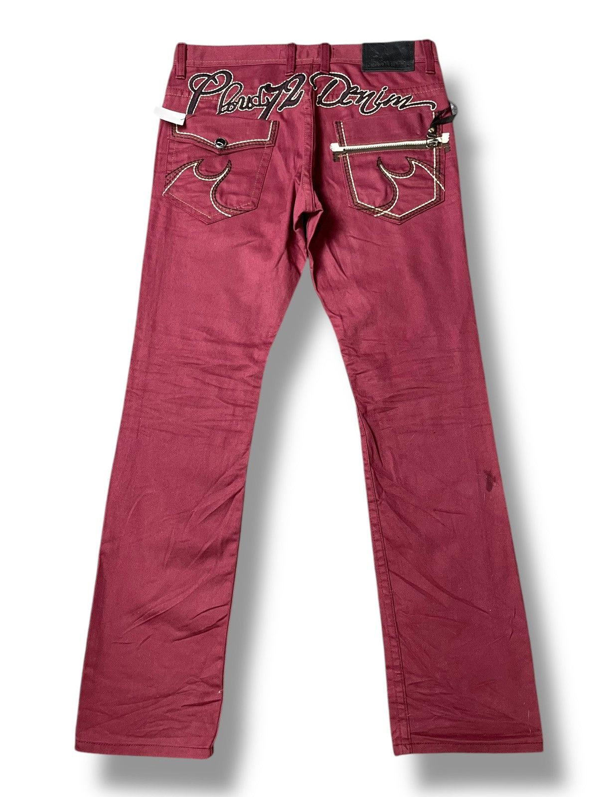 Japanese Brand × Vintage Vintage CLOUD72 Denim Embroidered Jeans (92) Size US 35 - 1 Thumbnail