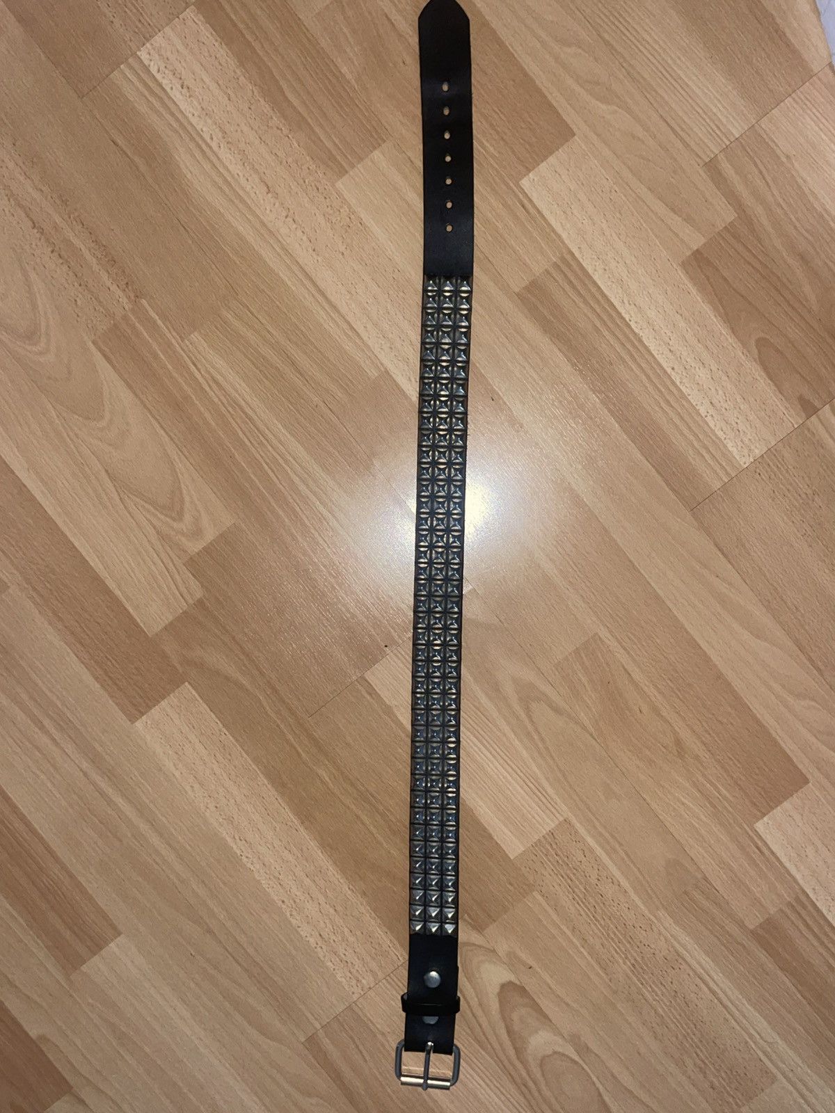 Other Black silver studded leather belt Size 28 - 3 Thumbnail