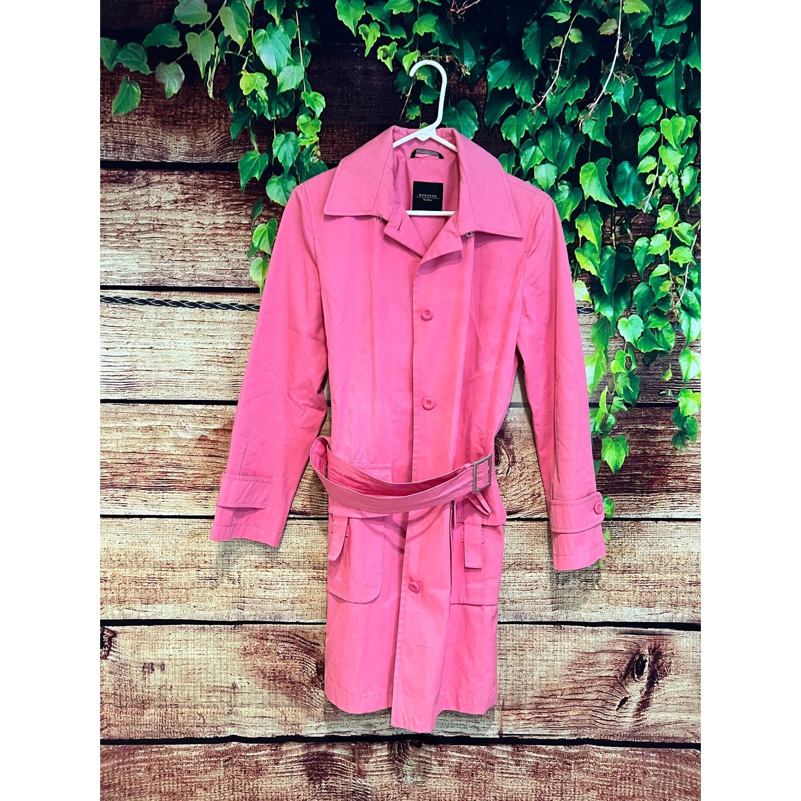 Max Mara Max Mara Weekend Barbie Bubblegum Pink Belted Trench Coat Size M / US 6-8 / IT 42-44 - 1 Thumbnail