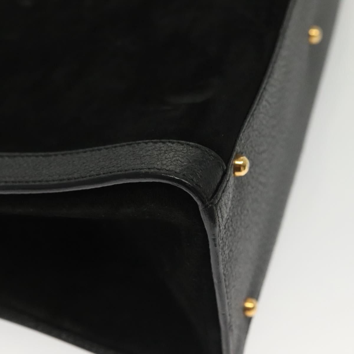 Gucci GUCCI Bamboo Hand Bag Suede Black Gold 002 1186 002 1186 Size ONE SIZE - 12 Thumbnail