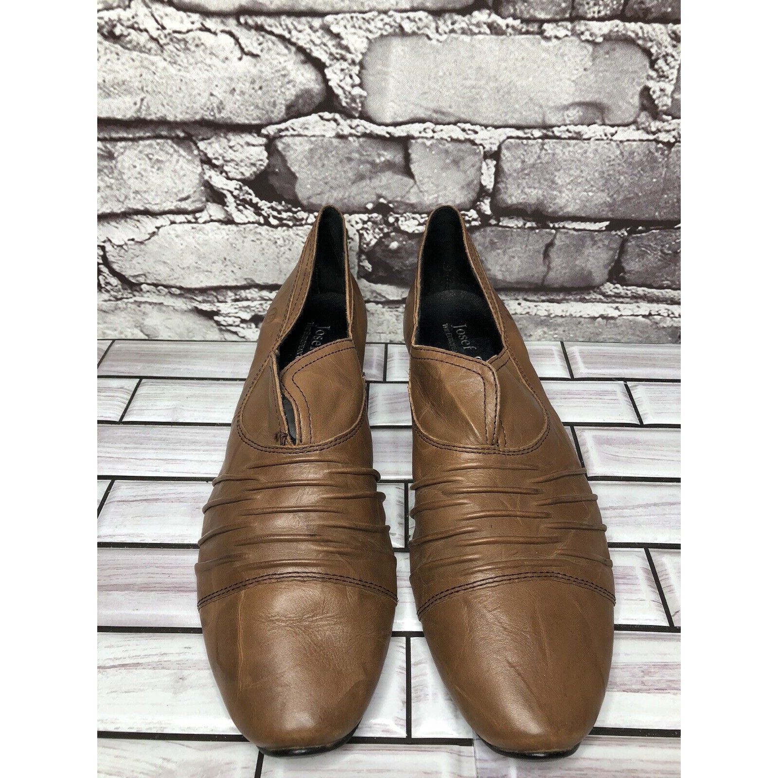 JOSEF SEIBAL Josef Seibel Brown Leather Slip On Heel Booties Shoes Women’ Size US 9 / IT 39 - 16 Thumbnail