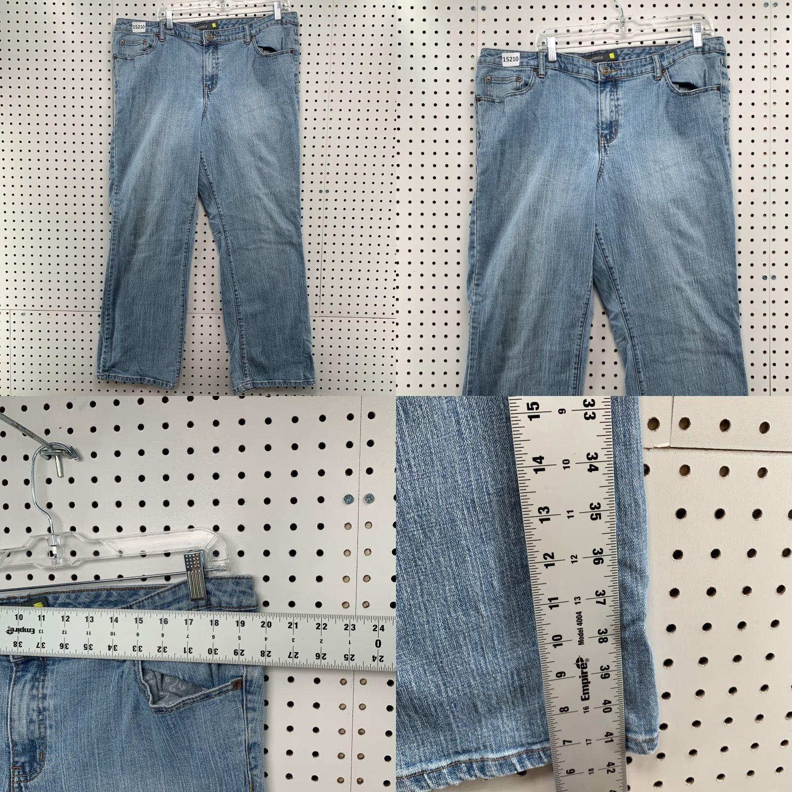 Denime Venezia Women's Plus Size 5 w40 Blue Denim Stretch Bootcut Jeans Shirt? Size 27" / US 4 / IT 40 - 8 Thumbnail