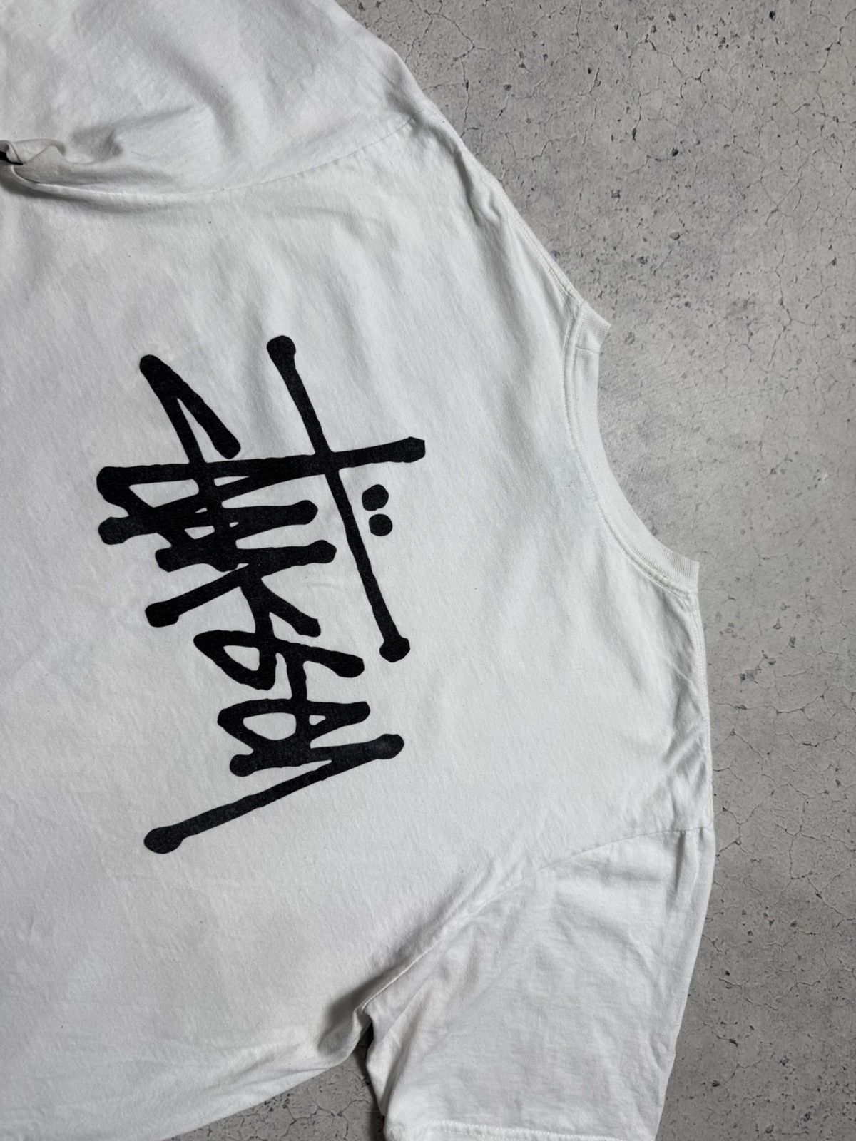 Stussy Stussy Vintage White Big Logo T-Shirt Hype Skategang Size US L / EU 52-54 / 3 - 7 Thumbnail