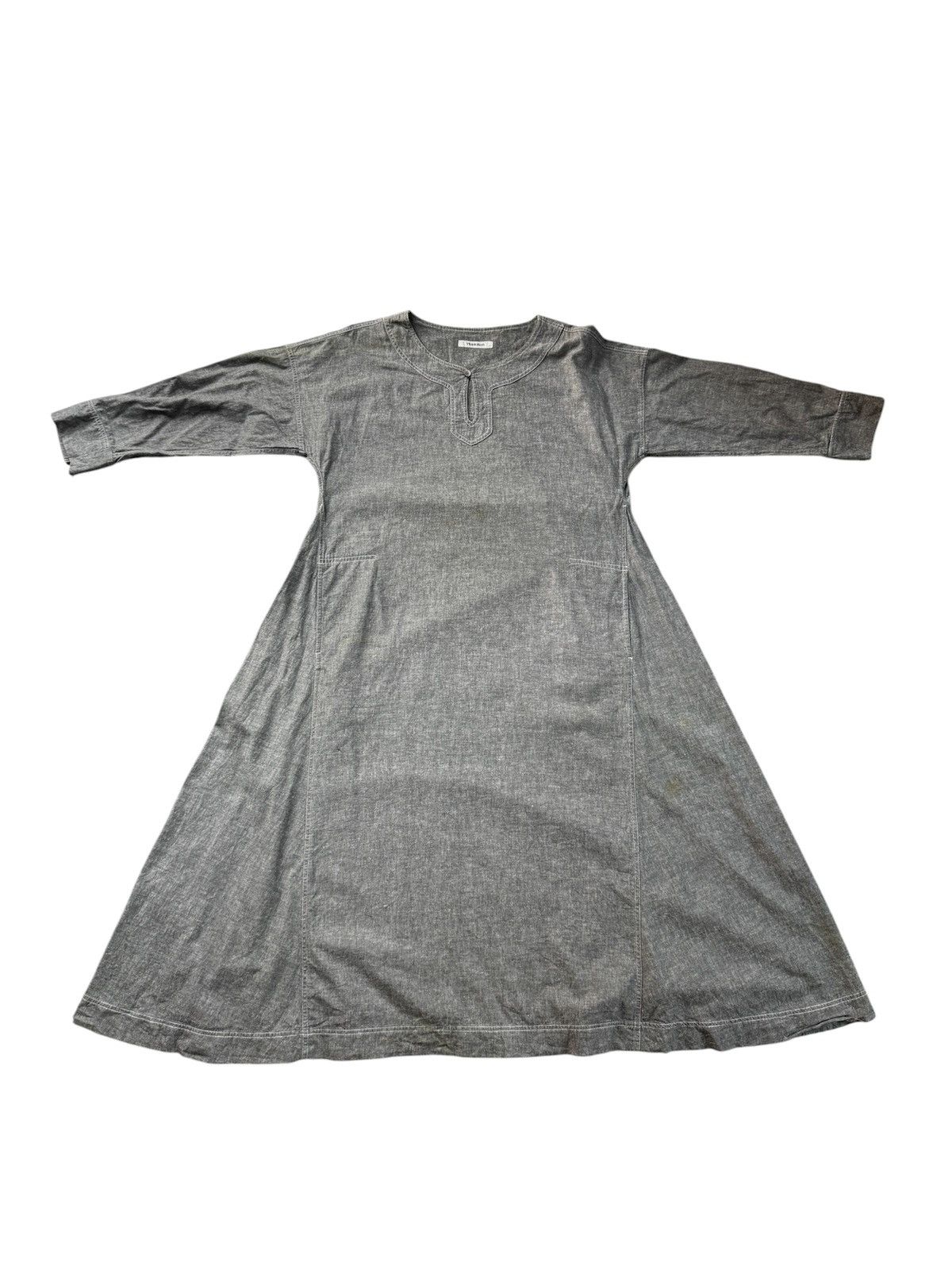 Playstation Vintage Plantation Issey Miyake Dress Linen Maxi Grey Size M / US 6-8 / IT 42-44 - 2 Thumbnail