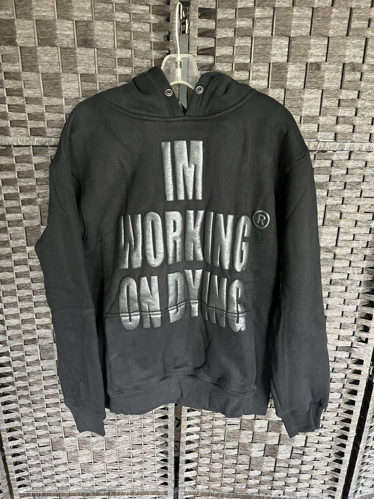 Drain Gang Working On Dying (WOD) Puff Print Hoodie Black Size US L / EU 52-54 / 3 - 1 Thumbnail