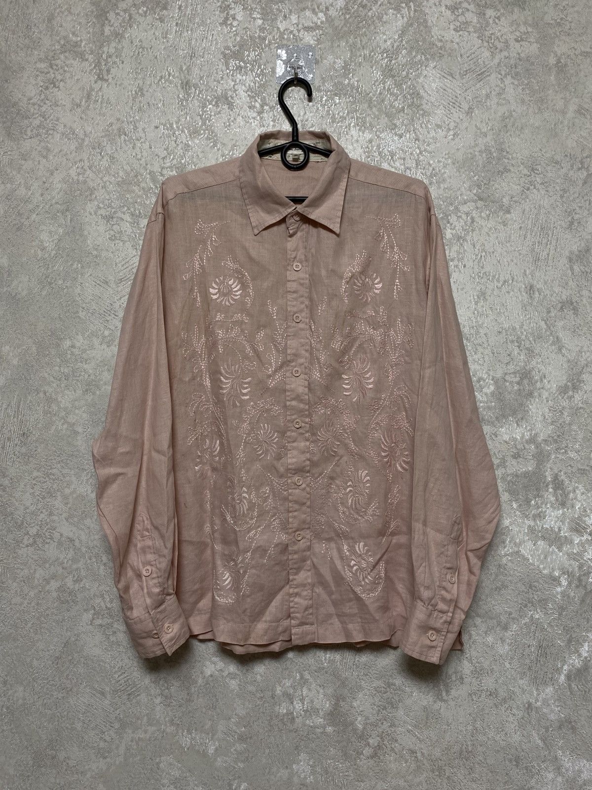 Salvatore Ferragamo Salvatore Ferragamo vintage linen floral shirt Size US M / EU 48-50 / 2 - 1 Thumbnail