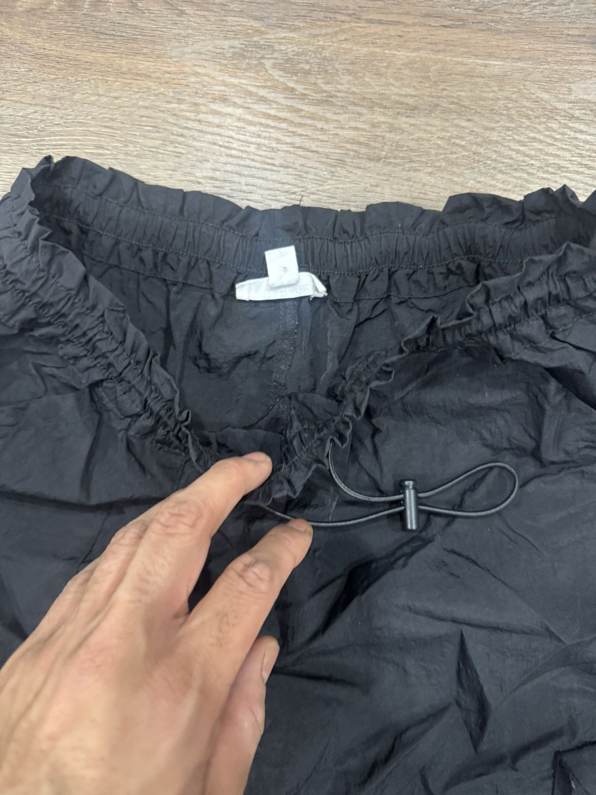 Hi Tec Black Techwear Cargo Pants w/ Adjustable Drawstrings Size US 30 / EU 46 - 8 Thumbnail