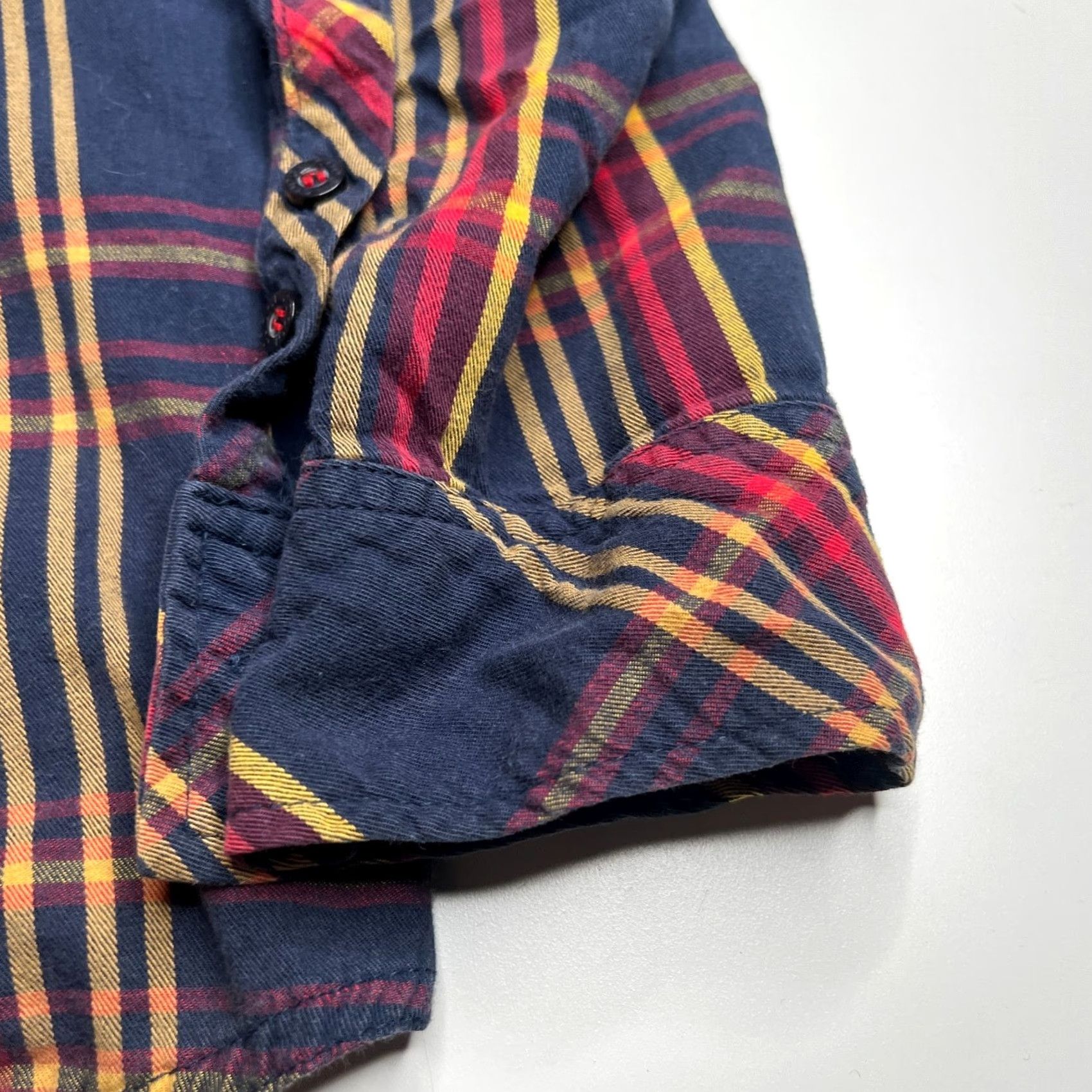 Coogi VINTAGE COOGI Button-Up Shirt XXL Long Sleeve Plaid Checkered Navy Red Yellow Embroidered Pockets Mens Size US XXL / EU 58 / 5 - 6 Thumbnail