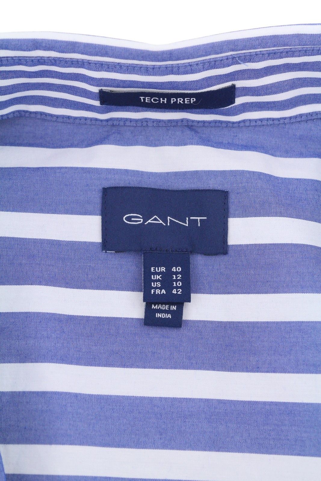 Gant TECH PREP MIX STRIPE EU40 College Blue Belted Shirt 87530 Size L / US 10 / IT 46 - 6 Thumbnail
