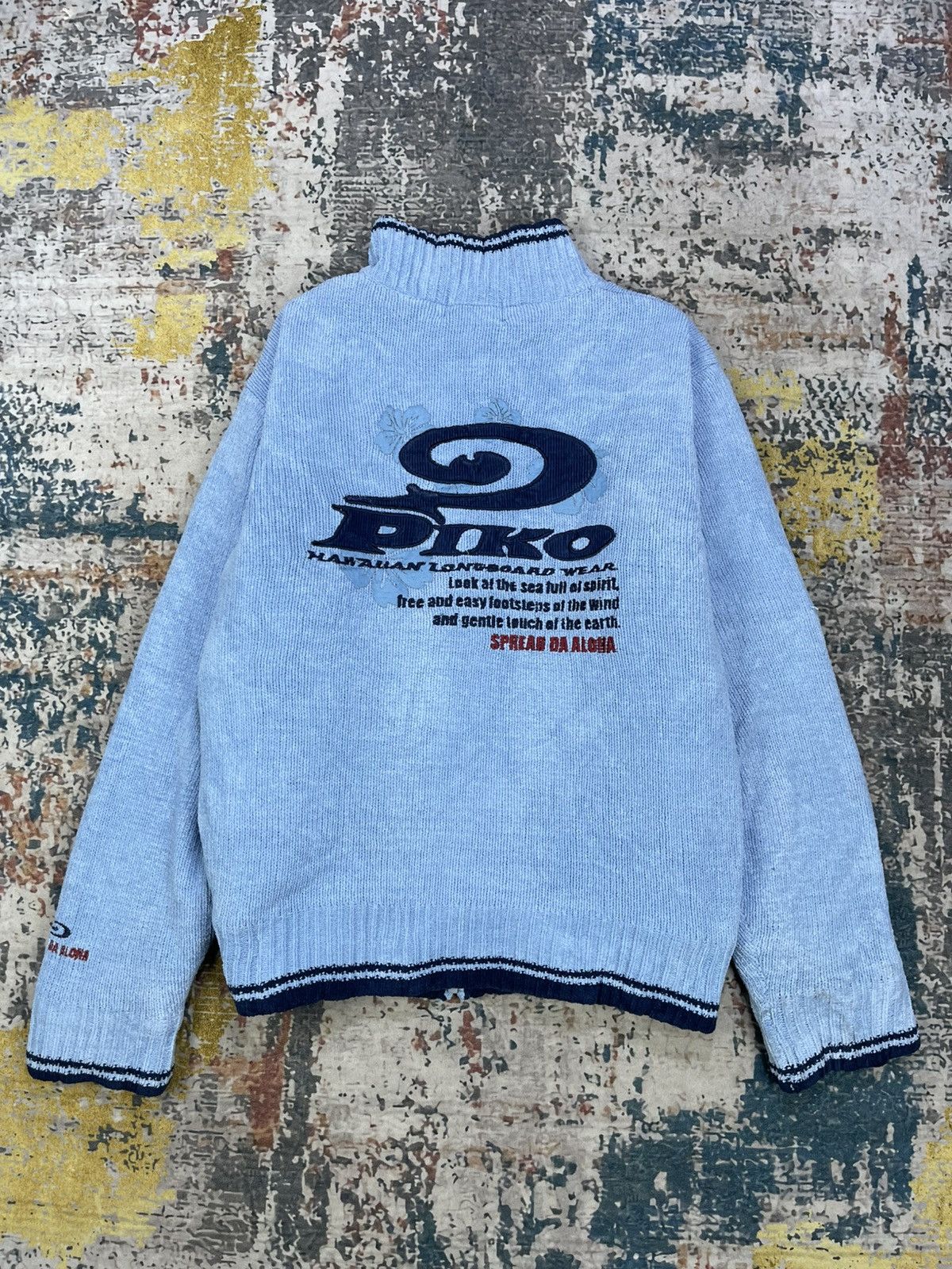 Japanese Brand Vtg Y2k Piko Hawaiian Surfwear Zipper Sweatshirt Jacket Size US M / EU 48-50 / 2 - 1 Thumbnail