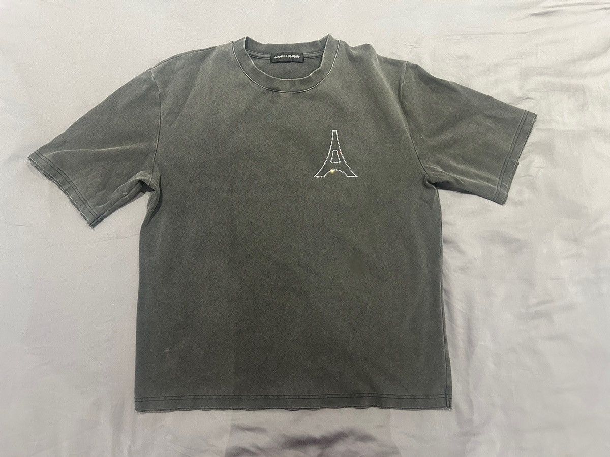 Maniere De Vior Embellished Angel T Shirt - Washed Grey Size US S / EU 44-46 / 1 - 1 Thumbnail