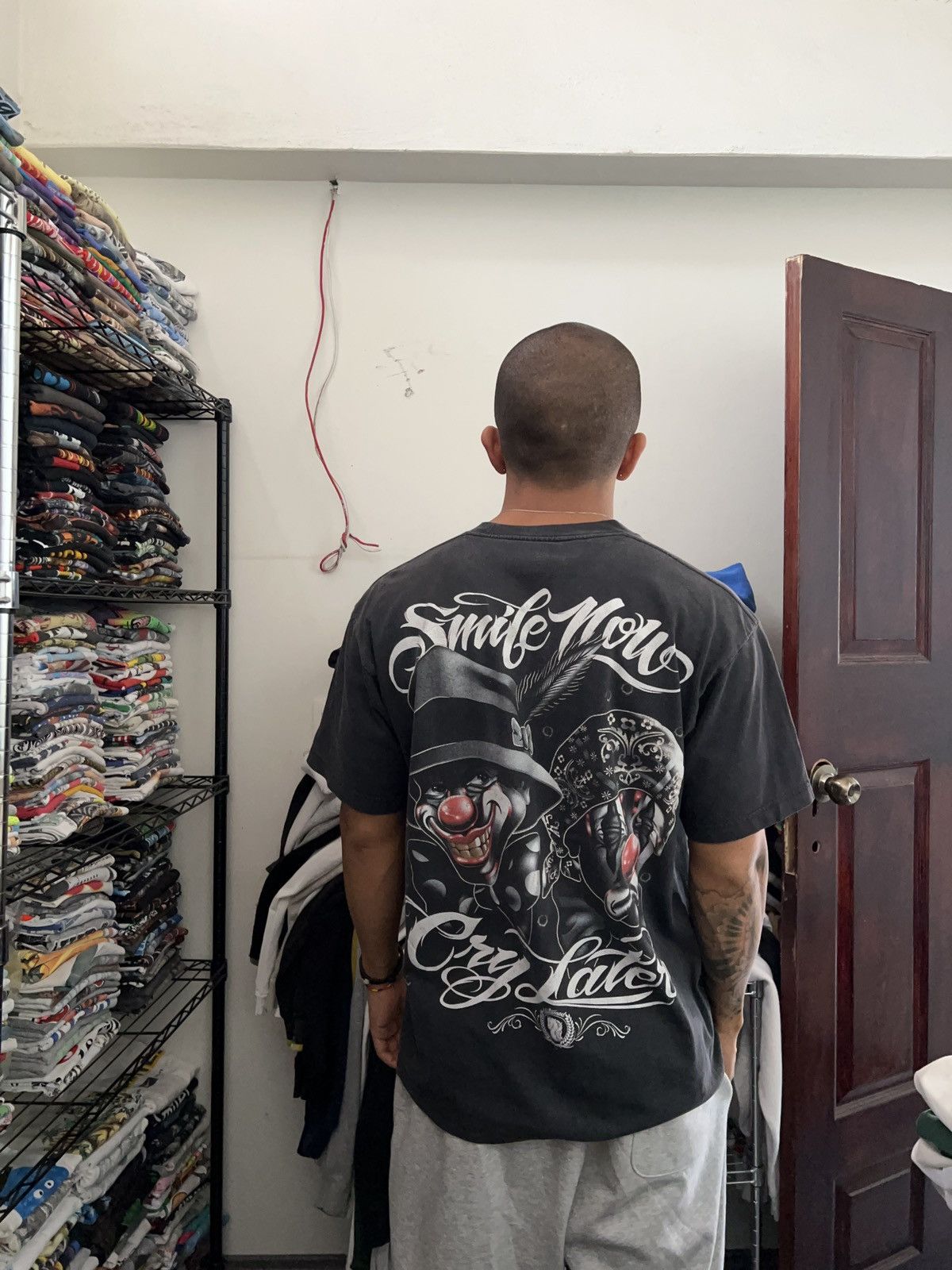 Homies 2000s Cholos Smile Now Cry Later Untamed Clowns Chicano Tee Size US XL / EU 56 / 4 - 3 Thumbnail