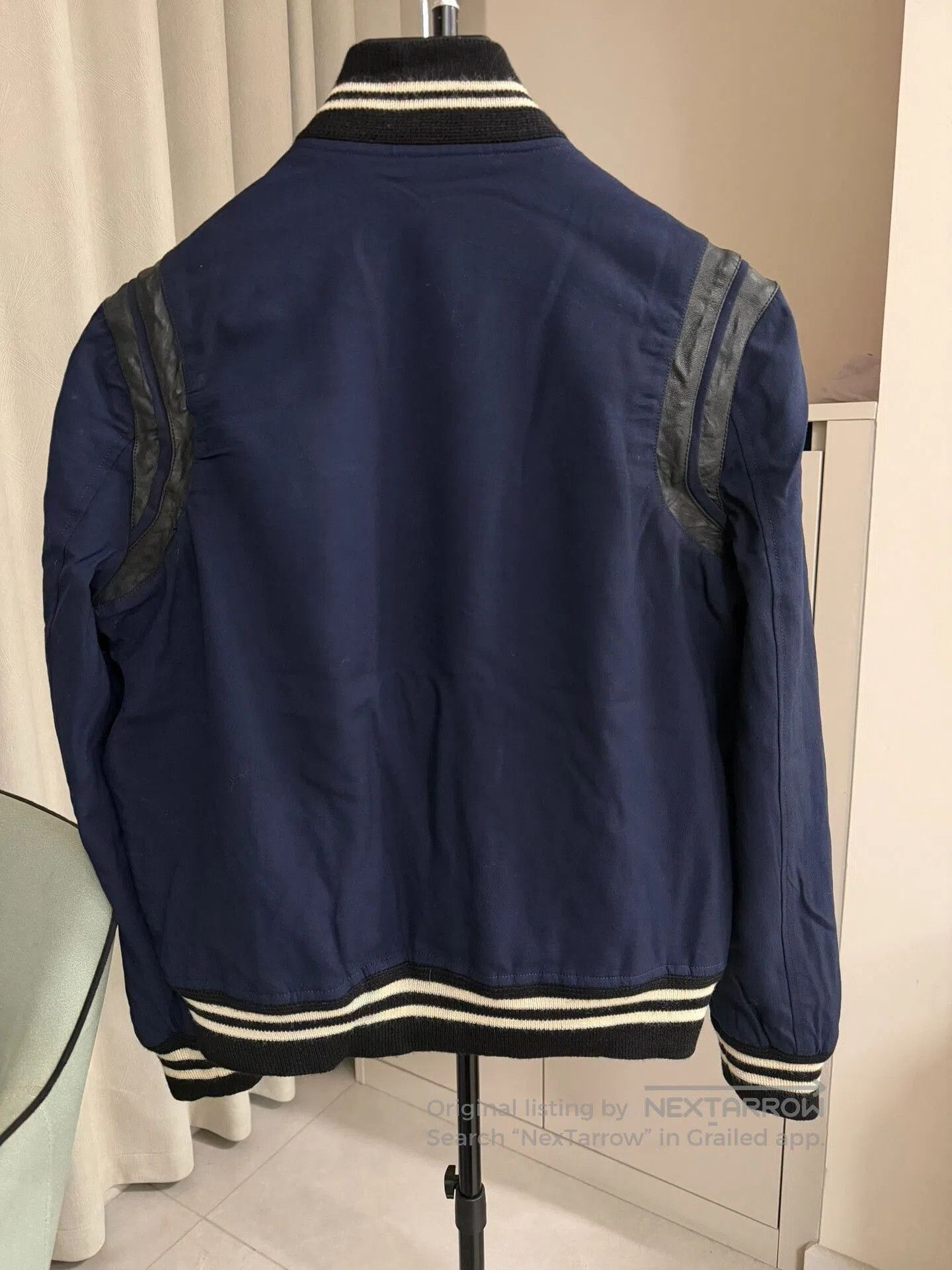 Saint Laurent Paris Saint Laurent 2016FW Blue Wool Baseball Jacket. Size US M / EU 48-50 / 2 - 3 Thumbnail