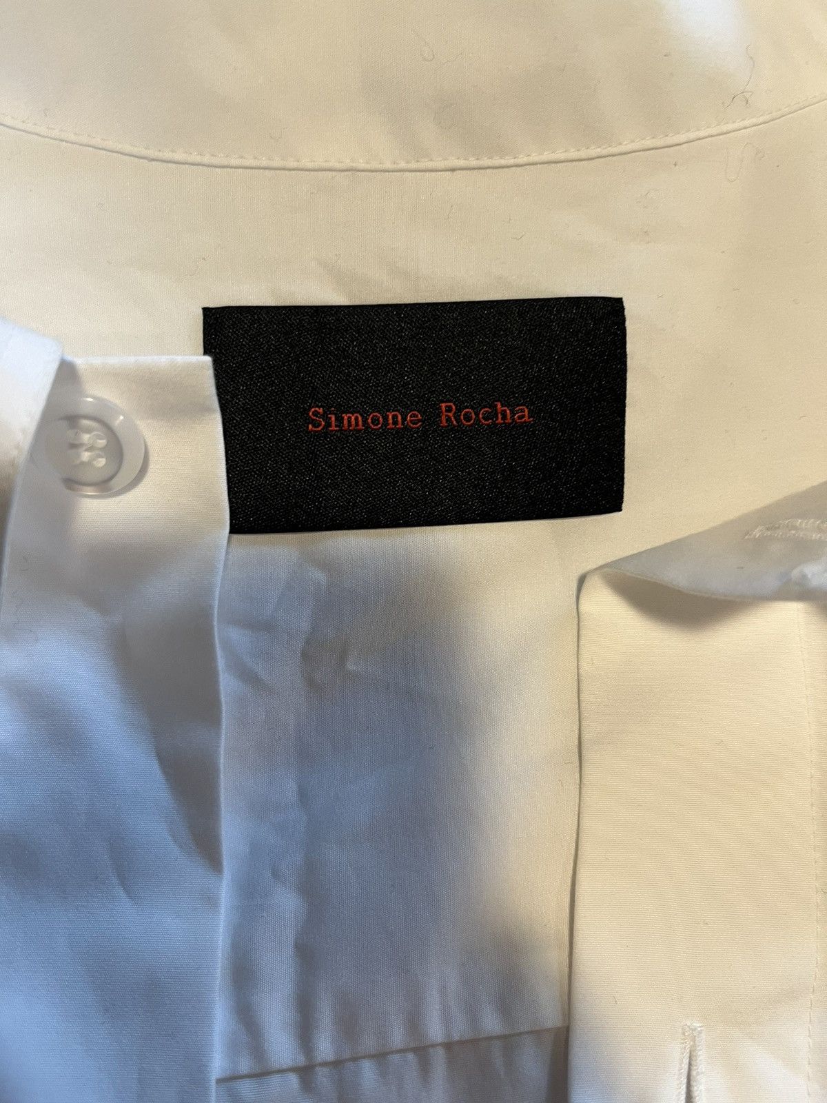 Simone Rocha Simone Rocha white short-sleeves pearls details shirt. Size US S / EU 44-46 / 1 - 3 Thumbnail