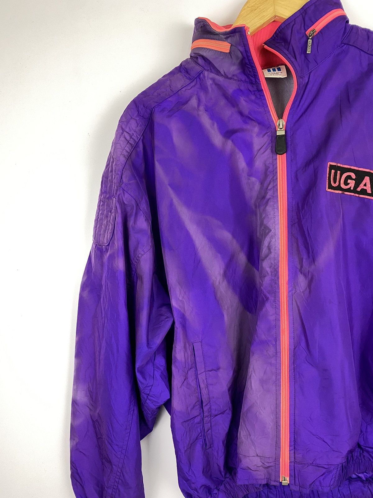 Adidas × Vintage Vintage Adidas Purple Jacket Big Logo ( Sun Faded ) Size US L / EU 52-54 / 3 - 6 Thumbnail