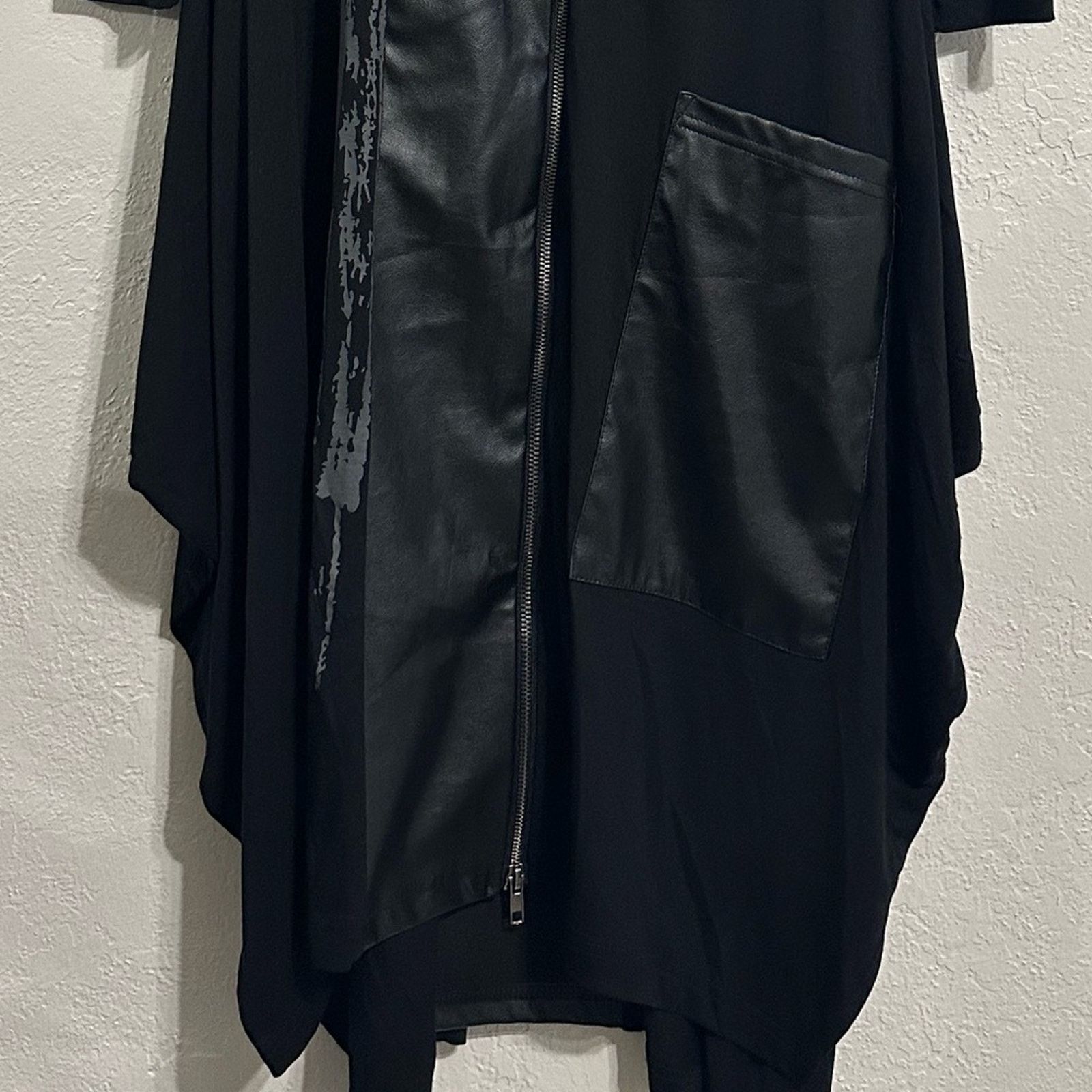 Other NÖR Denmark Abstract Faux Leather Panel Jersey Dress RARE Size XS / US 0-2 / IT 36-38 - 6 Thumbnail