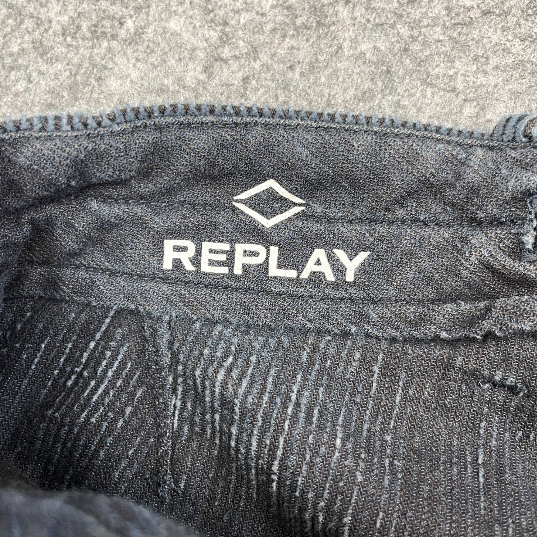 Replay Replay Mens Corduroy Trousers Slim Tapered Fit 33 32 Blue Patch Pkt Jeans Pants Size US 33 - 7 Thumbnail