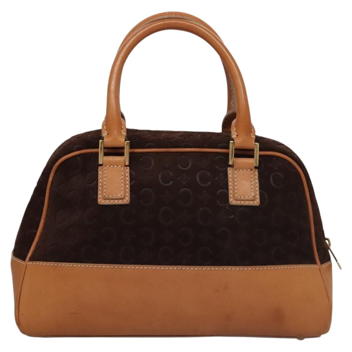 Celine CELINE C Macadam Canvas Hand Bag Brown Gold Size ONE SIZE - 3 Thumbnail