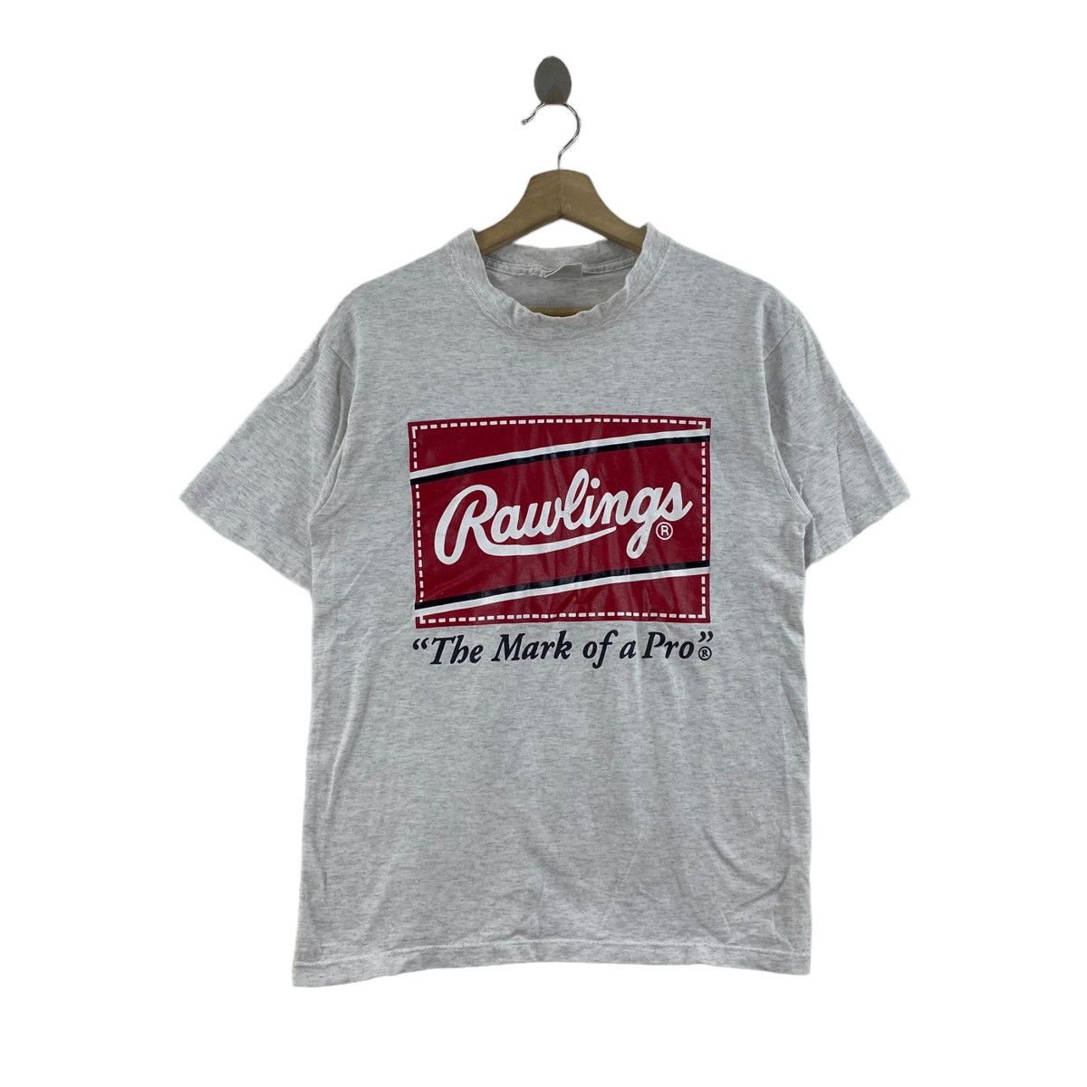Vintage Vintage 90s RAWLINGS The Mark Of A Pro Big Logo Print Grey Size US M / EU 48-50 / 2 - 1 Thumbnail