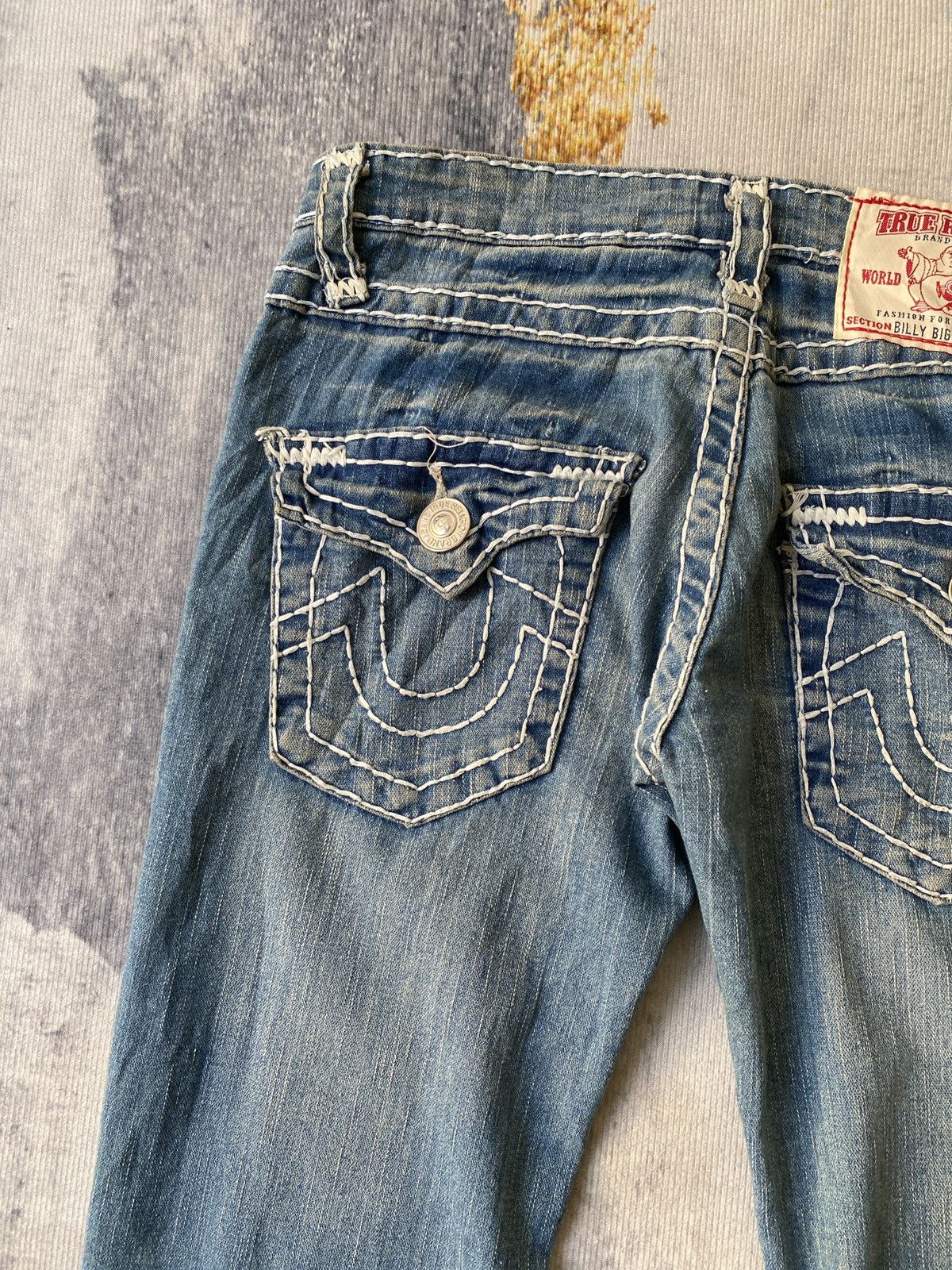 True Religion True Religion Remake Super Flare Low Rise Jeans Size US 28 / EU 44 - 17 Thumbnail