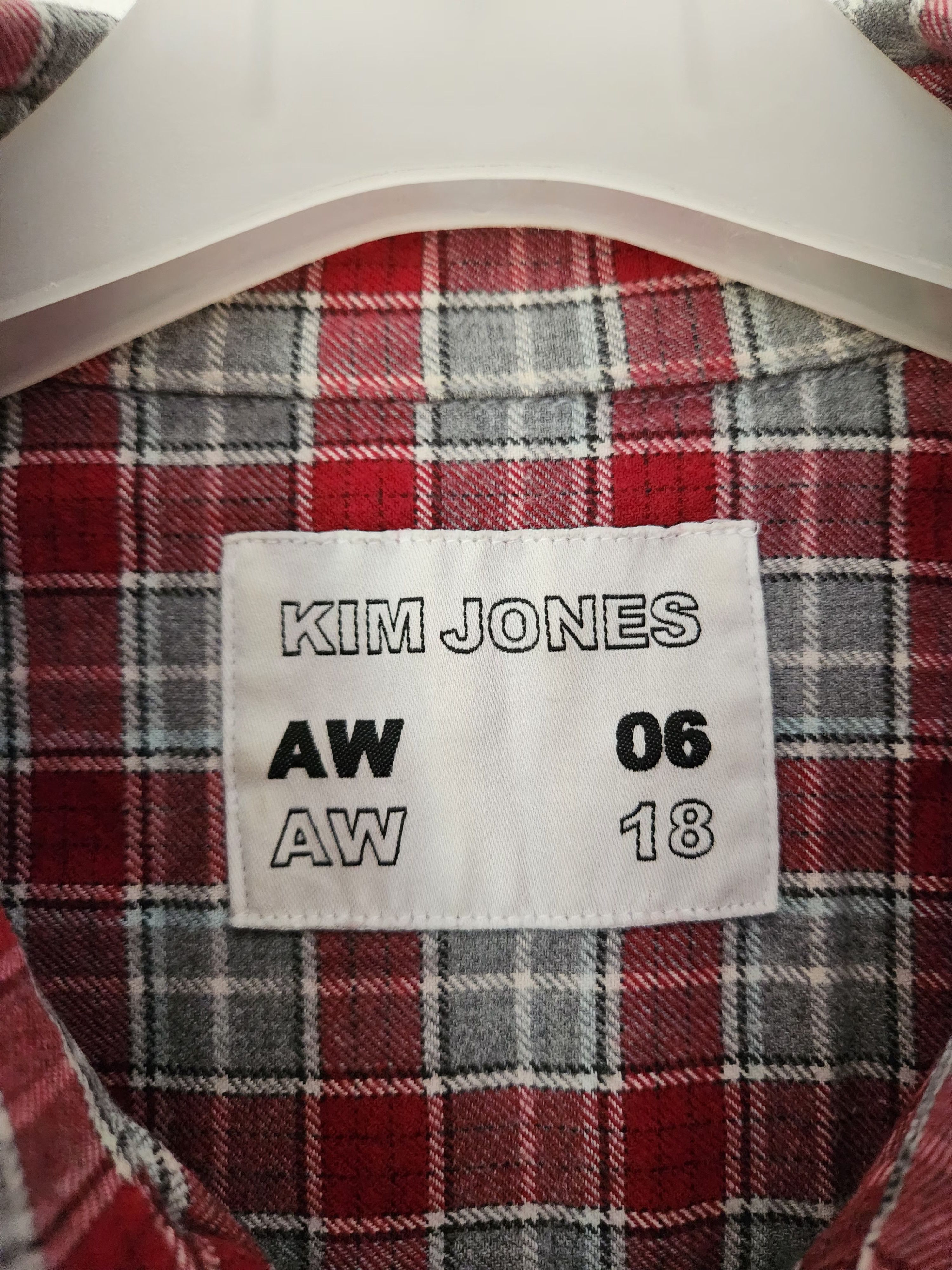 Kim Jones Kim Jones Men Flannel Check Colour Block Shirt Size US L / EU 52-54 / 3 - 5 Thumbnail
