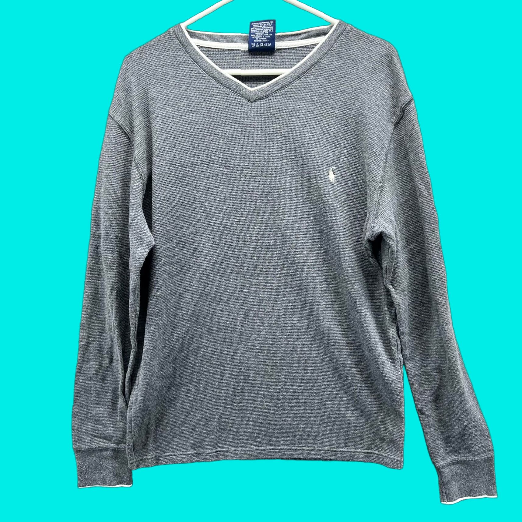Polo Ralph Lauren Polo Ralph Lauren Pajama Top Mens M Gray Waffle Knit Sleepwear Lounge Top Size US M / EU 48-50 / 2 - 1 Thumbnail
