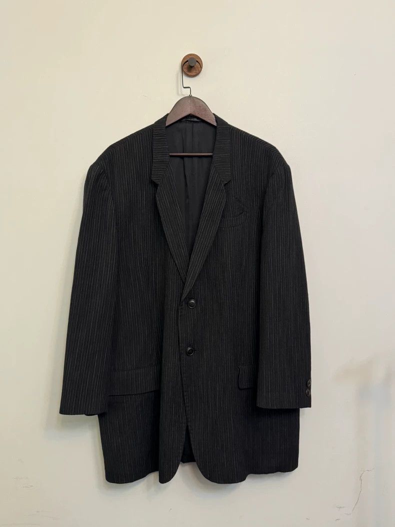 Yohji Yamamoto Yohji Yamamoto 93AW Stripe Wool Blazer - dmc Size US S / EU 44-46 / 1 - 1 Thumbnail