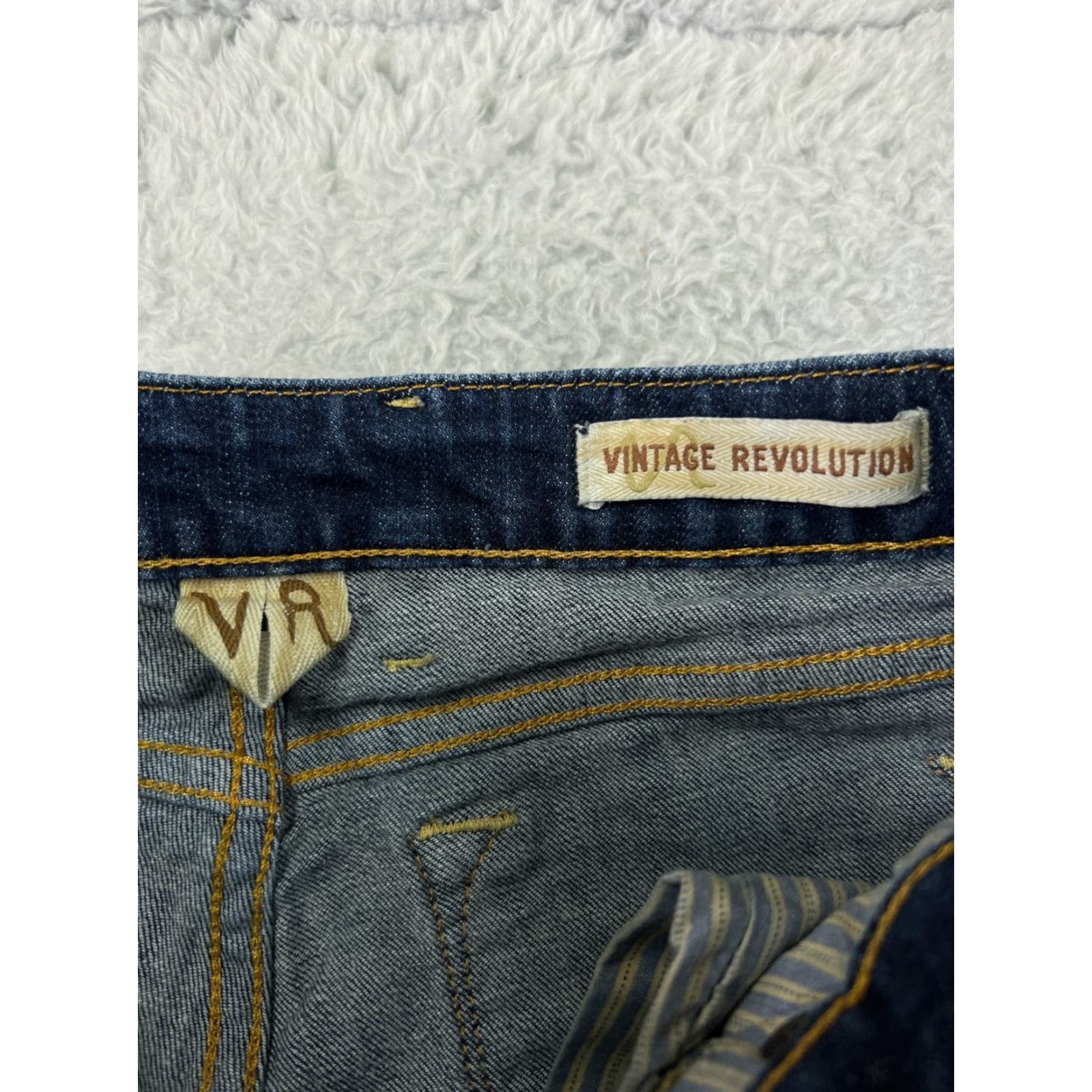 Vintage VINTAGE Revolution Jeans Womens 27 Blue Denim Dark Wash Bootcut Bell Flare Jeans Size 27" / US 4 / IT 40 - 4 Thumbnail
