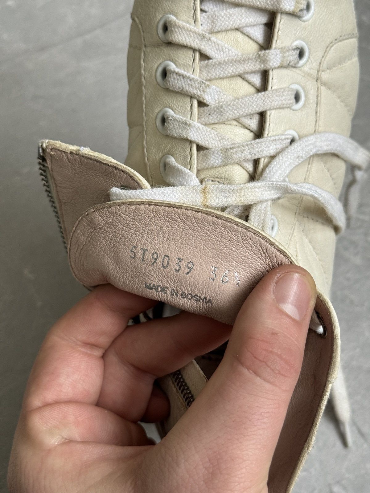 Miu Miu Miu Miu Hi Tip Sneakers Pointed Toe Leather Distressed Size US 6.5 / IT 36.5 - 23 Thumbnail