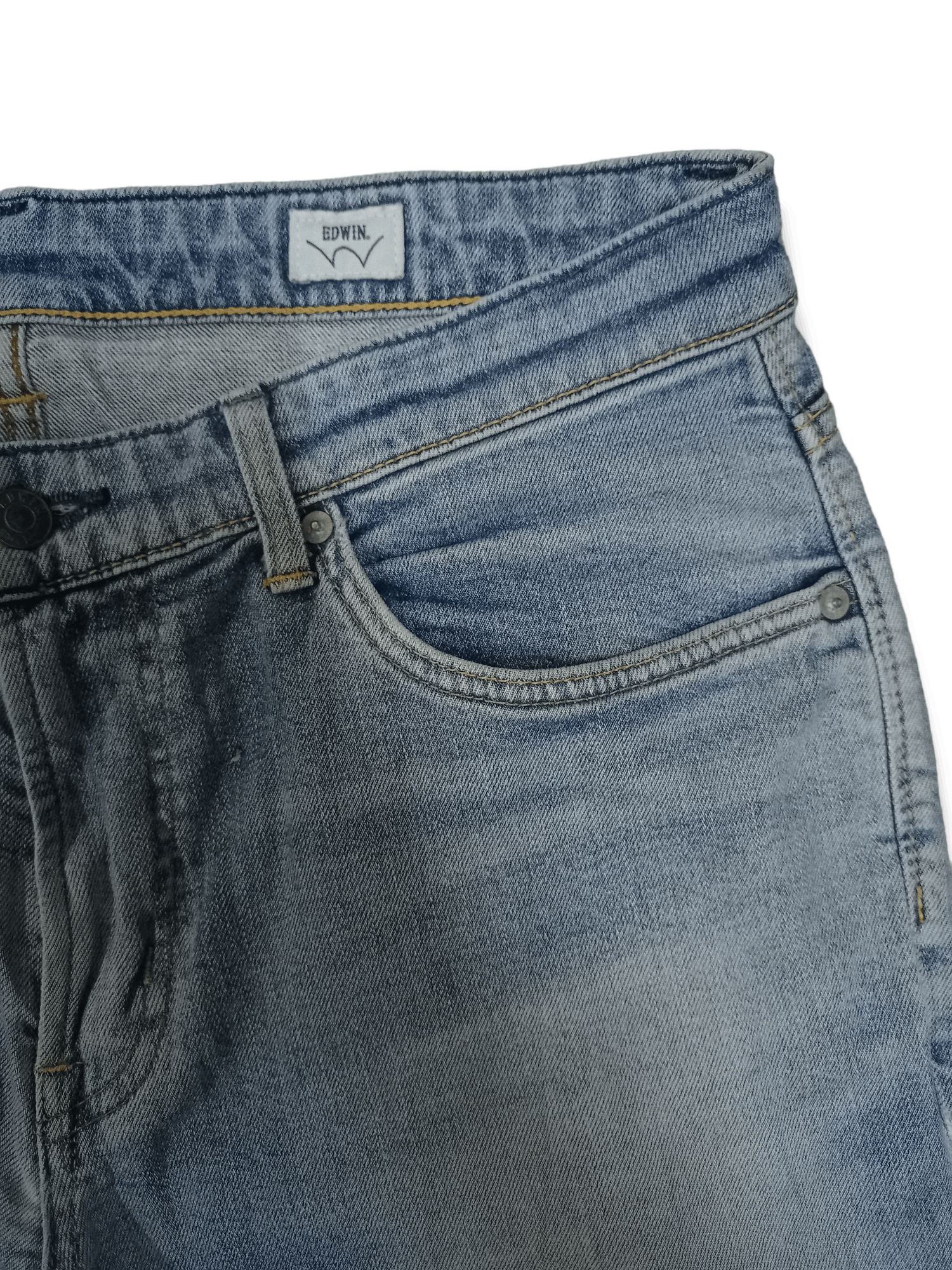 Edwin × Japanese Brand Vintage Edwin Japan Patched Distressed Loose Jeans 33x30 Size US 33 - 7 Thumbnail