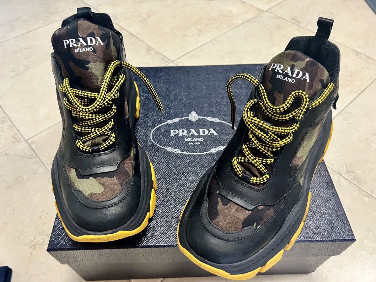 Prada PRADA PEGASUS SNEAKERS CAMO BLACK Size US 8 / EU 41 - 11 Thumbnail
