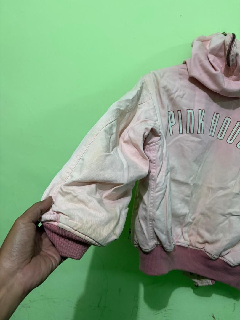 Pink House Vintage Pink House Bomber Jacket Big Logo Design With Hoodie Size US M / EU 48-50 / 2 - 10 Thumbnail