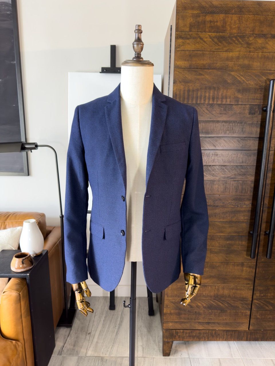 Zara Navy Zara Suit 40R + 33R Size 40L - 4 Thumbnail