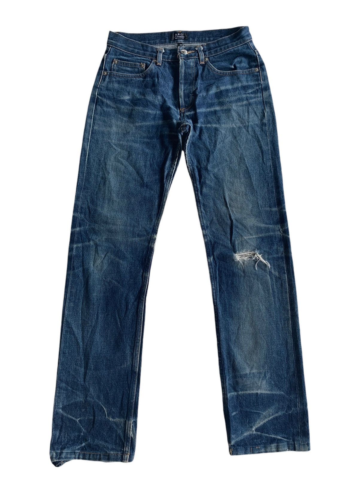 A.P.C. × Japanese Brand × Vintage A.P.C Selvedge Distressed Denim Size US 29 - 1 Thumbnail