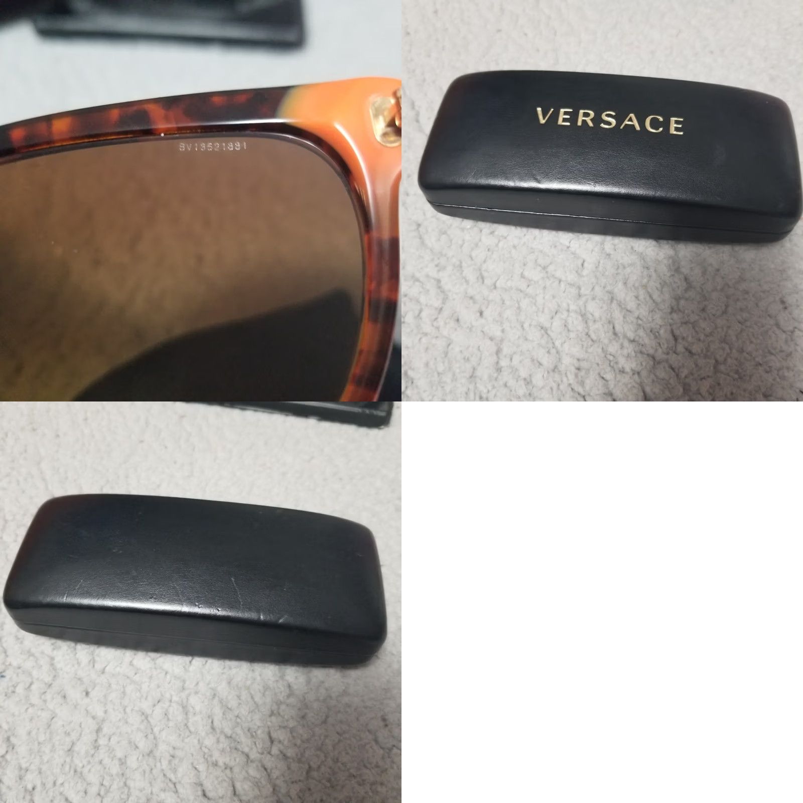 Versace Versace Sunglasses VE 4338 Brown Tortoise Shell Gold Toned Orange End Womens Cat Eye Size ONE SIZE - 8 Thumbnail