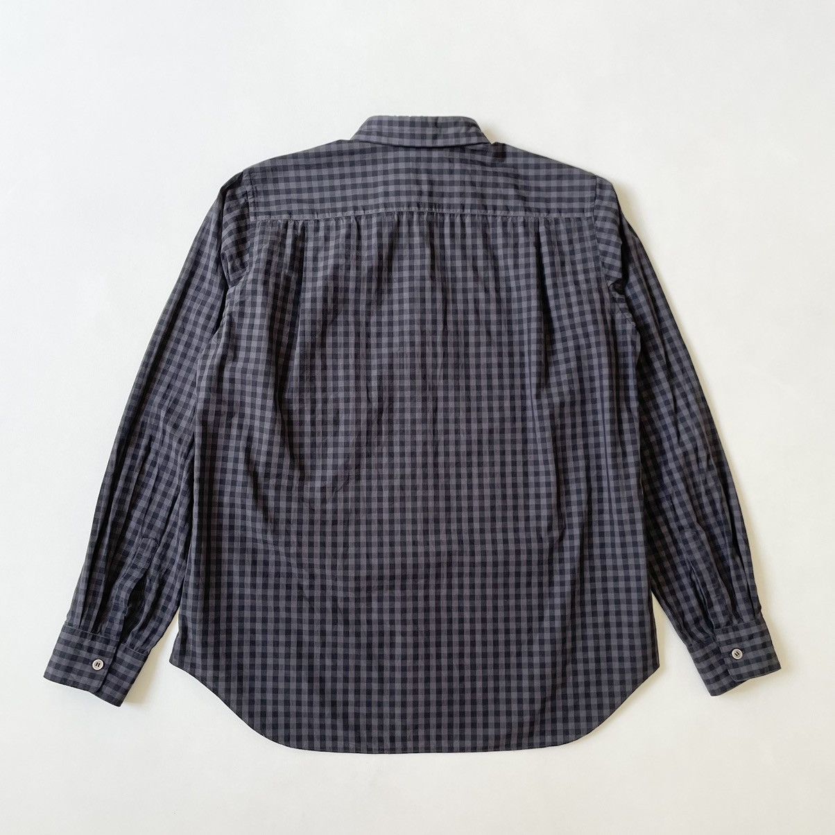 Comme des Garcons Over Dyed Black/Grey Gingham Check Shirt Size US M / EU 48-50 / 2 - 12 Thumbnail