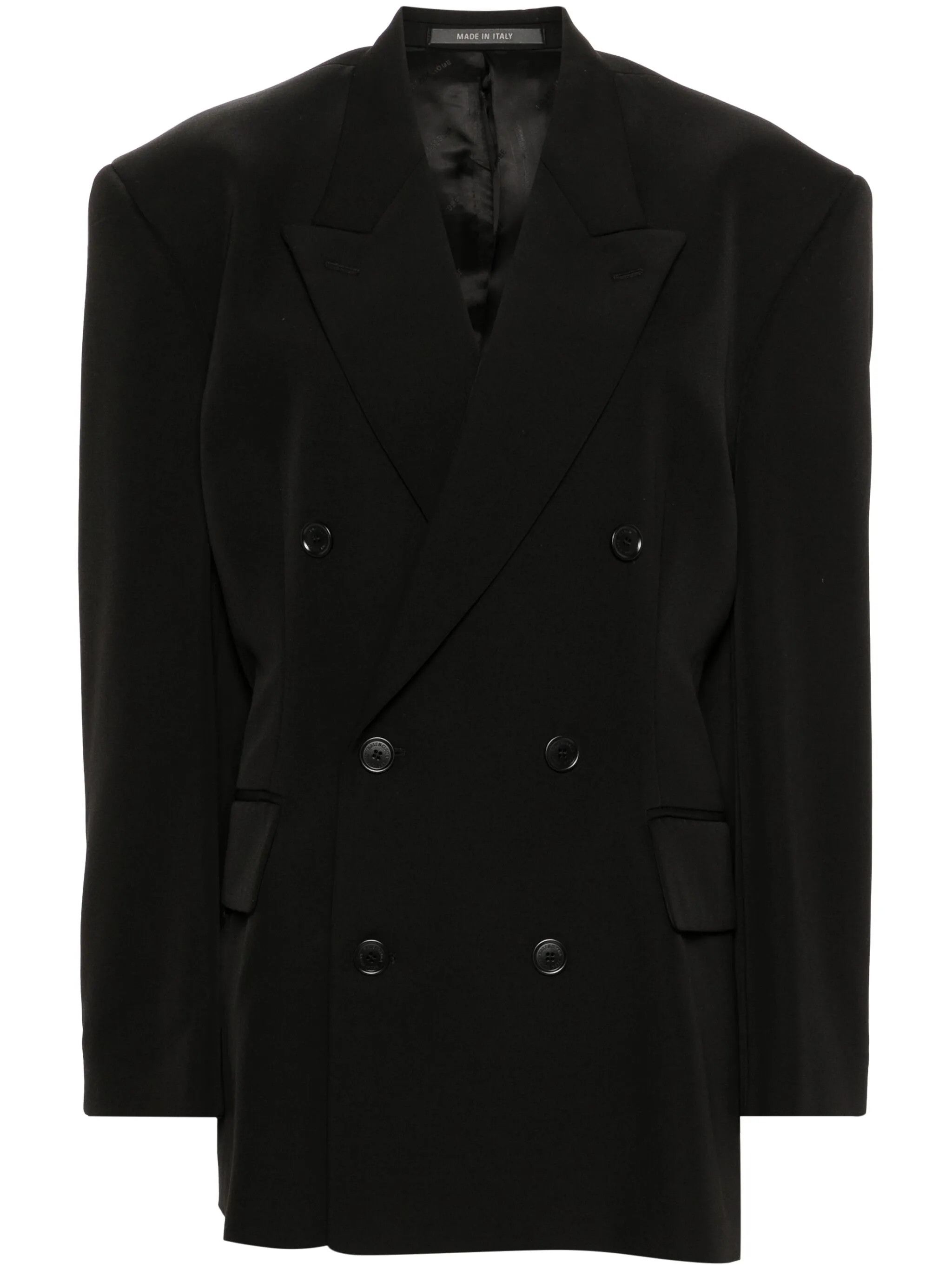 Balenciaga o1y0625 Wool Blazer in Black Size S / US 4 / IT 40 - 1 Thumbnail