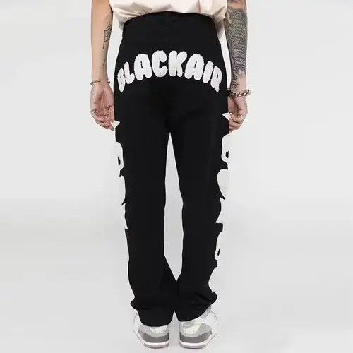 Japanese Brand × Jean Black Color Skull and Five Stars Embroidery Ripped Jeans Size US 30 / EU 46 - 4 Thumbnail