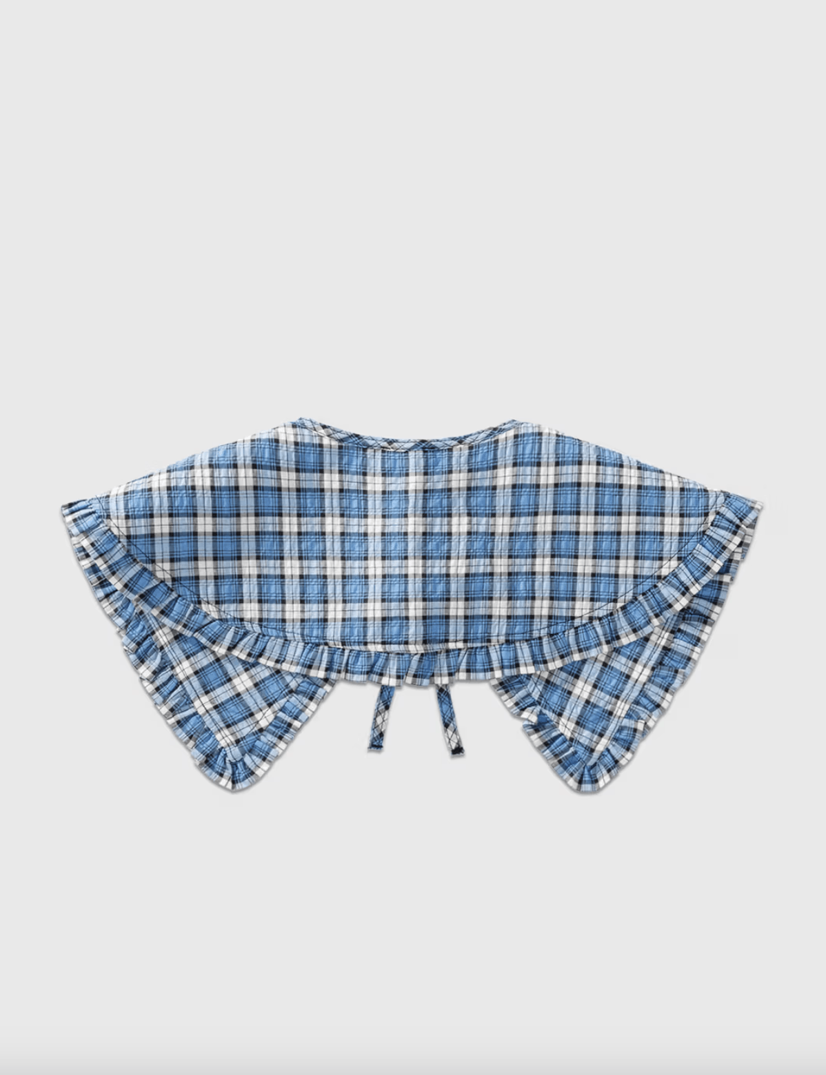 Ganni Ganni Seersucker Check Frill Collar Size ONE SIZE - 2 Thumbnail