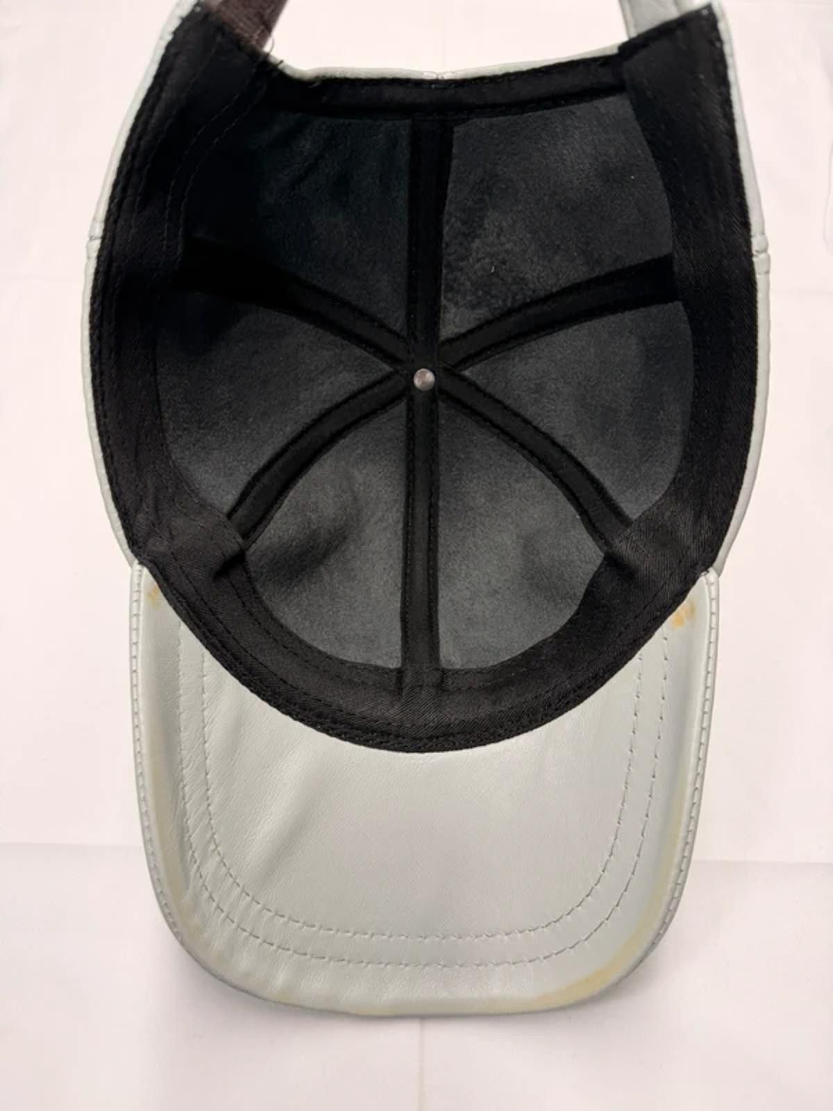 Other NEW Grey Leather Baseball Cap - Premium Hat #010 Size ONE SIZE - 5 Thumbnail