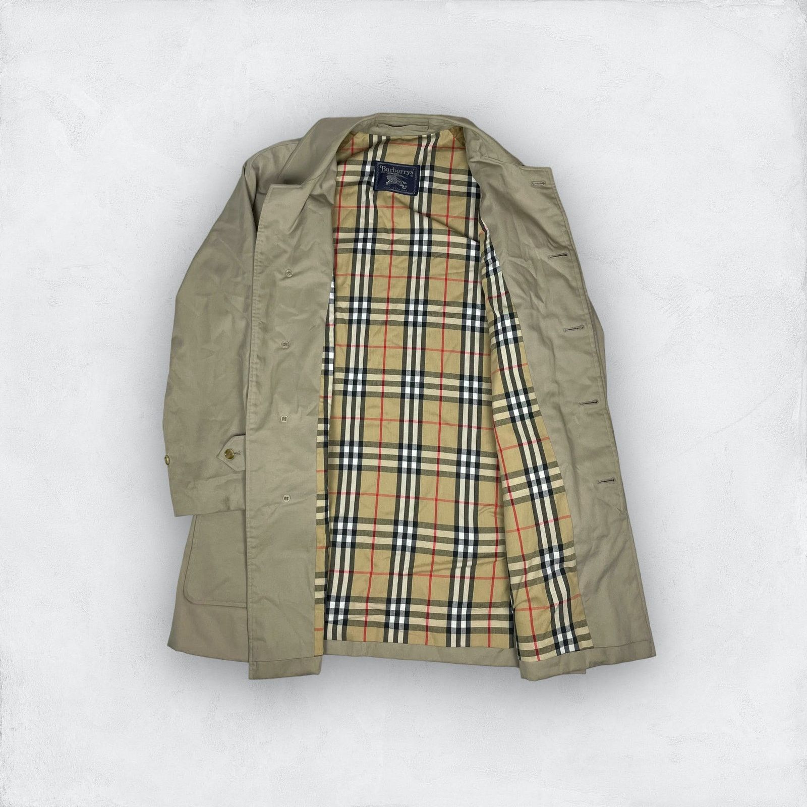 Burberry Burberry Mens Beige Lined Pockets Buttoned Cuffs Trench Coat Size US M / EU 48-50 / 2 - 6 Thumbnail