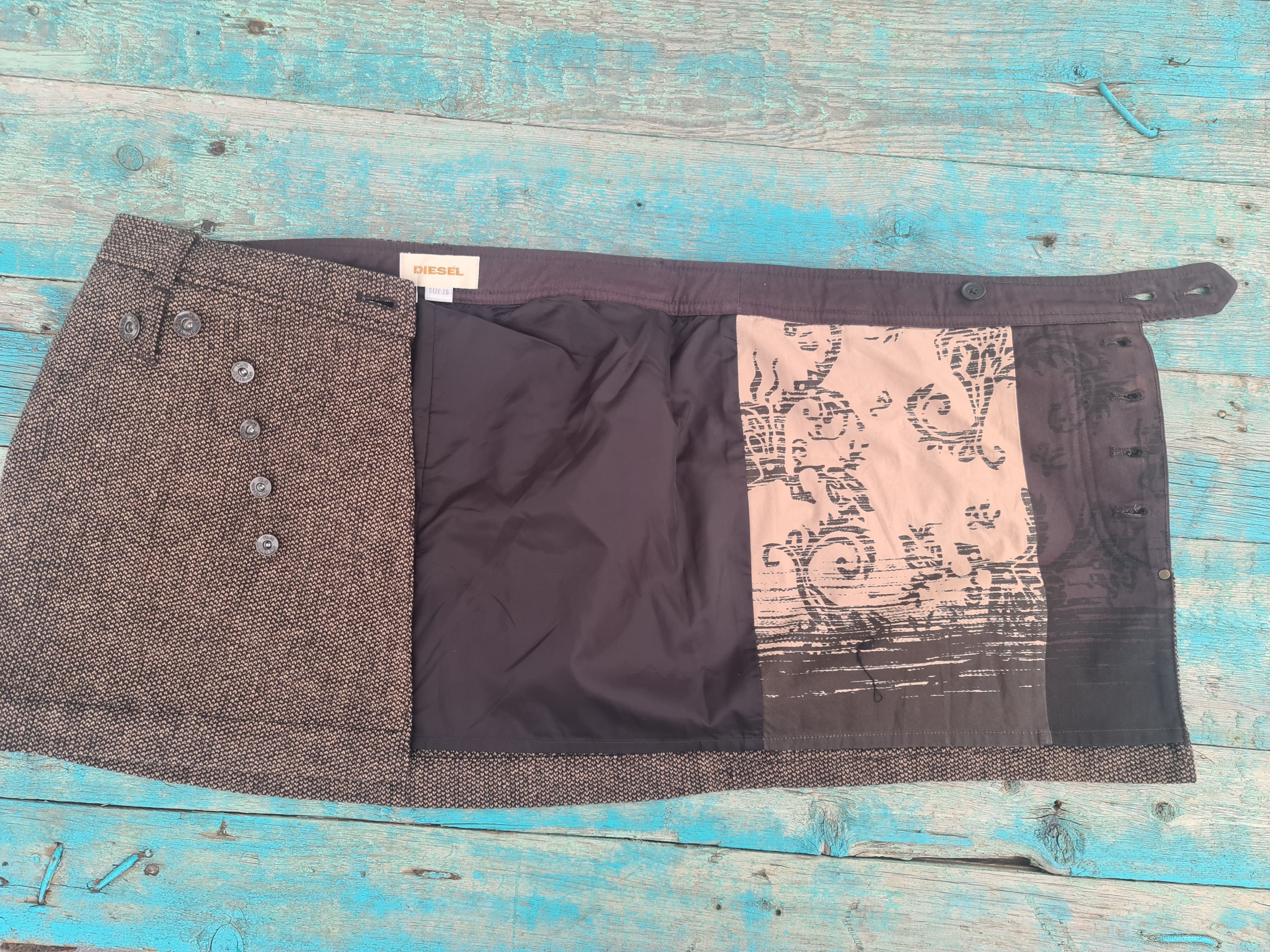 Diesel Rare 🔥 Diesel wool asymmetric mini skirt nice design Size 26" / US 2 / IT 38 - 8 Thumbnail